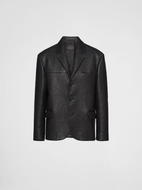 Prada o1bcso1str1025 Nappa Leather Jacket in Black Size US M / EU 48-50 / 2 - 1 Thumbnail