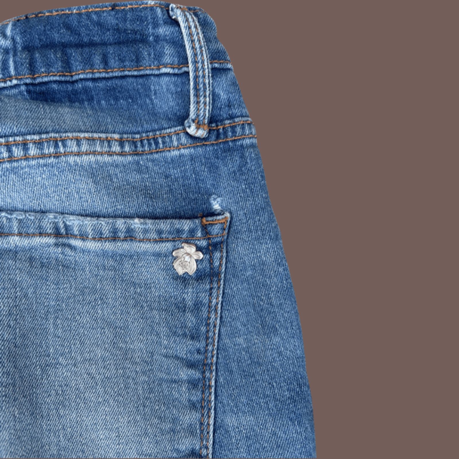 Nordstrom Skinny Flare Jeans | Black Orchid Medium Wash | Y2K Revival Size 28" / US 6 / IT 42 - 2 Thumbnail