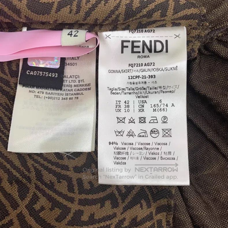 Fendi Fendi Dark brown logo letter full-print zip-up tube dress Size S / US 4 / IT 40 - 6 Thumbnail