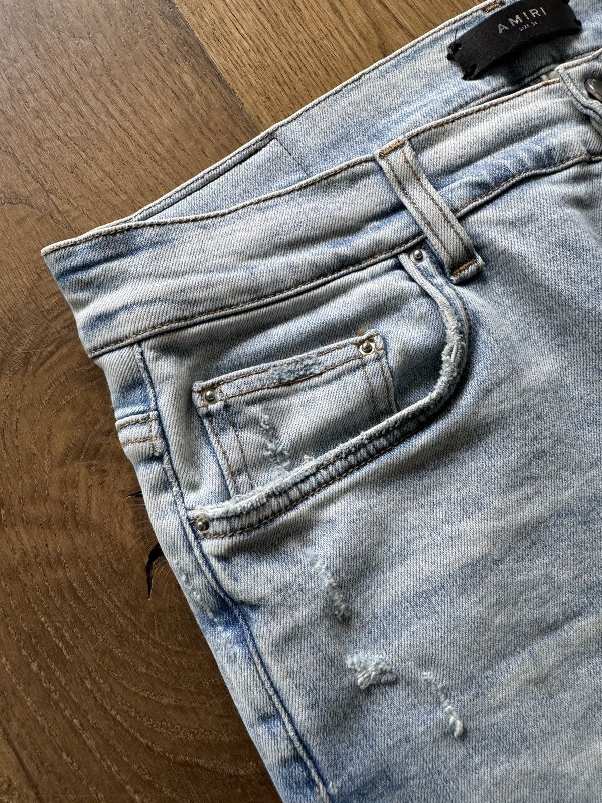 Amiri Amiri Jeans MX1 Tie Dye Distressed Skinny Denim Size US 34 / EU 50 - 6 Thumbnail