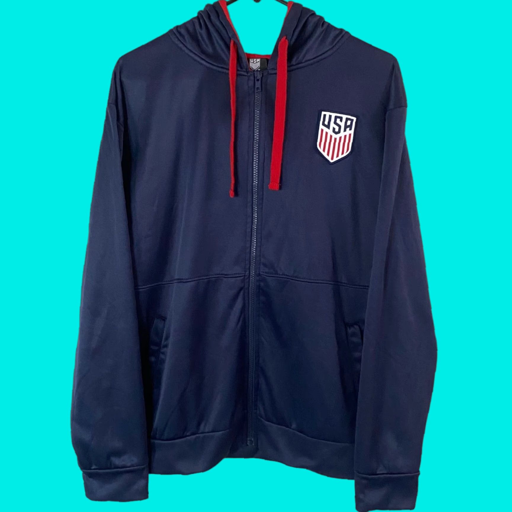 Vintage U.S. Soccer Hoodie Sideline Full-Zip Navy Blue Men's Small Long-Sleeve Pullover Mens Size US S / EU 44-46 / 1 - 1 Thumbnail