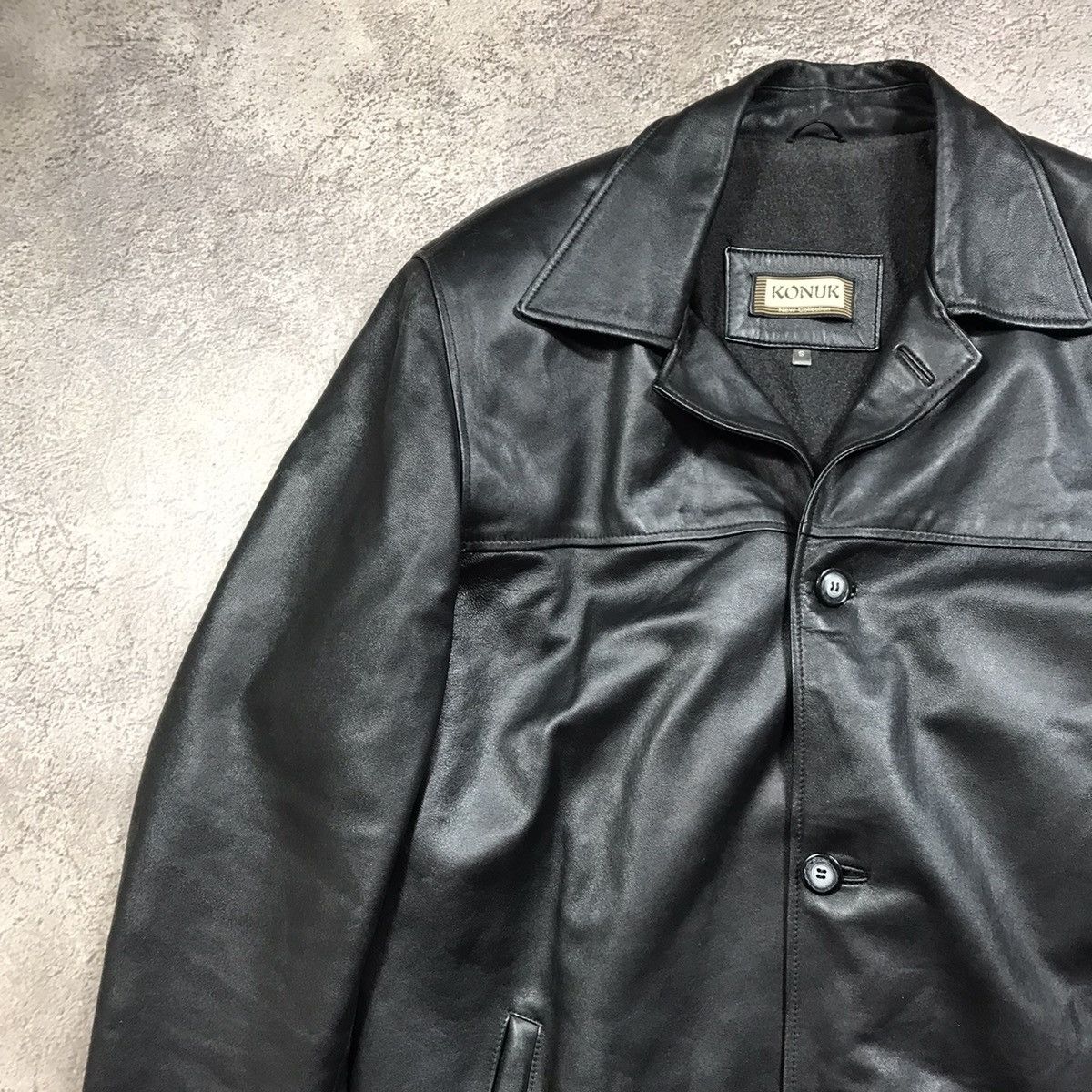 Vintage Vintage 90s Black Leather Jacket Oversized Streetwear XL Size US XL / EU 56 / 4 - 2 Thumbnail