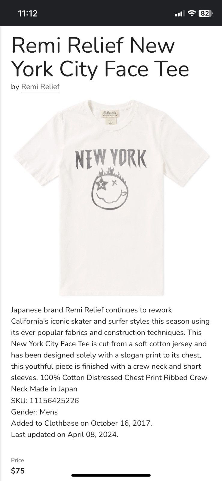 Remi Relief Remi relief new york city Like Nirvana face Cropped tee Size ONE SIZE - 7 Thumbnail