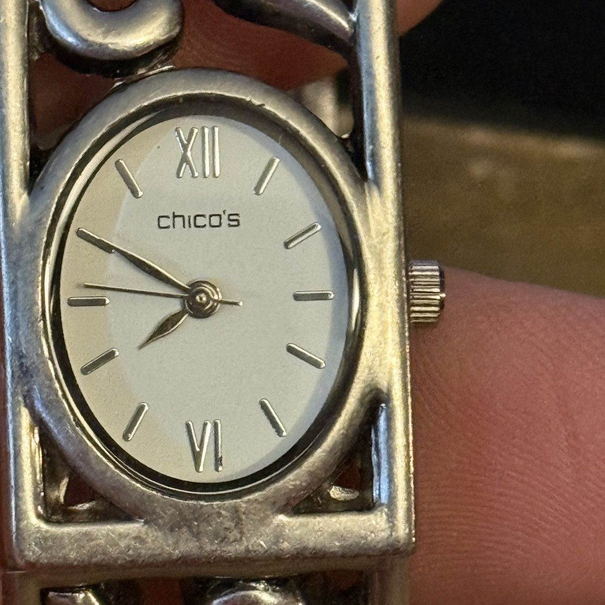 Chicos Chico’s silver tone filigree bangle bracelet watch Size ONE SIZE - 5 Thumbnail