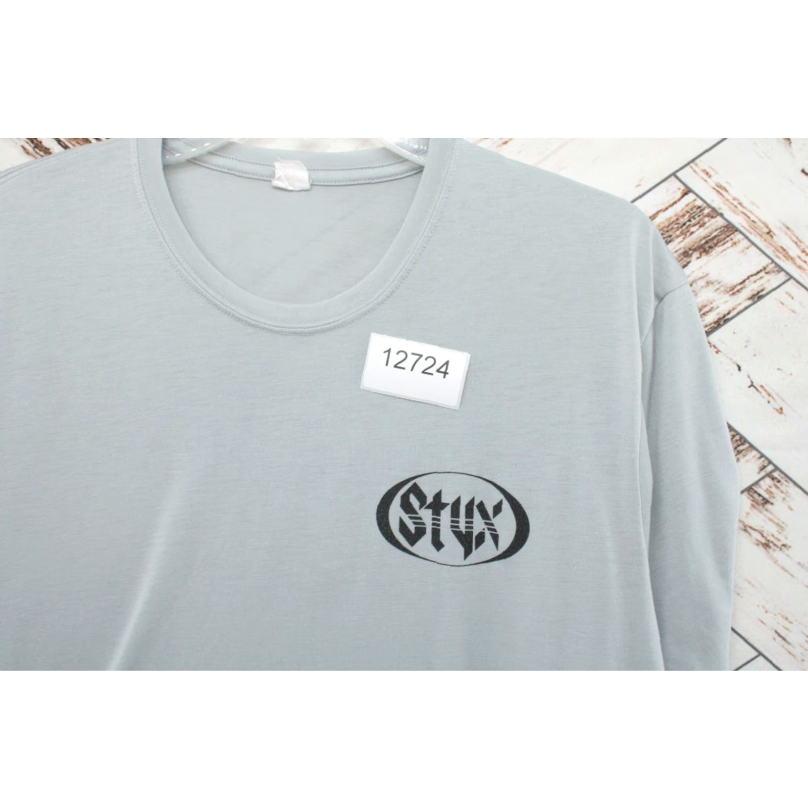 Vintage STYX T-Shirt Men’s Large Gray Polyester Band Music Old School Shirt Adult L Gray Classic 80s Size US L / EU 52-54 / 3 - 8 Thumbnail