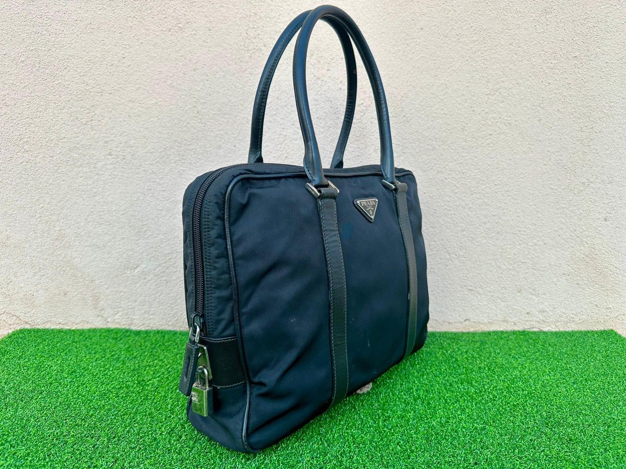 Prada Authentic Prada Tessuto Saffiano Leather Briefcase Size ONE SIZE - 2 Thumbnail