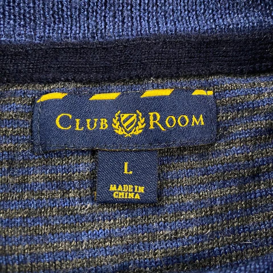 Club Room Club Room Sweater Men's Large Crew Neck Pullover Merino Wool Size US L / EU 52-54 / 3 - 2 Thumbnail