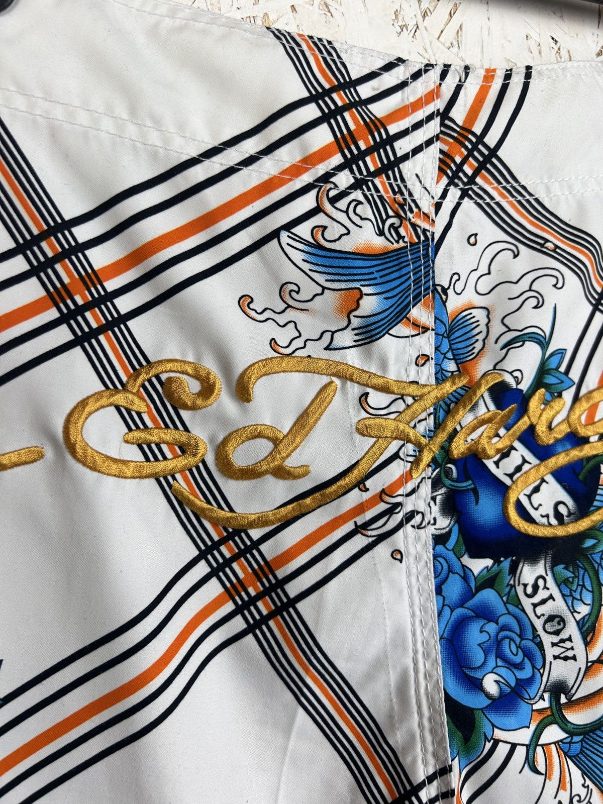 Christian Audigier Vintage Ed Hardy By Christian Audigier Y2K Swimming Shorts Size US 30 / EU 46 - 8 Thumbnail