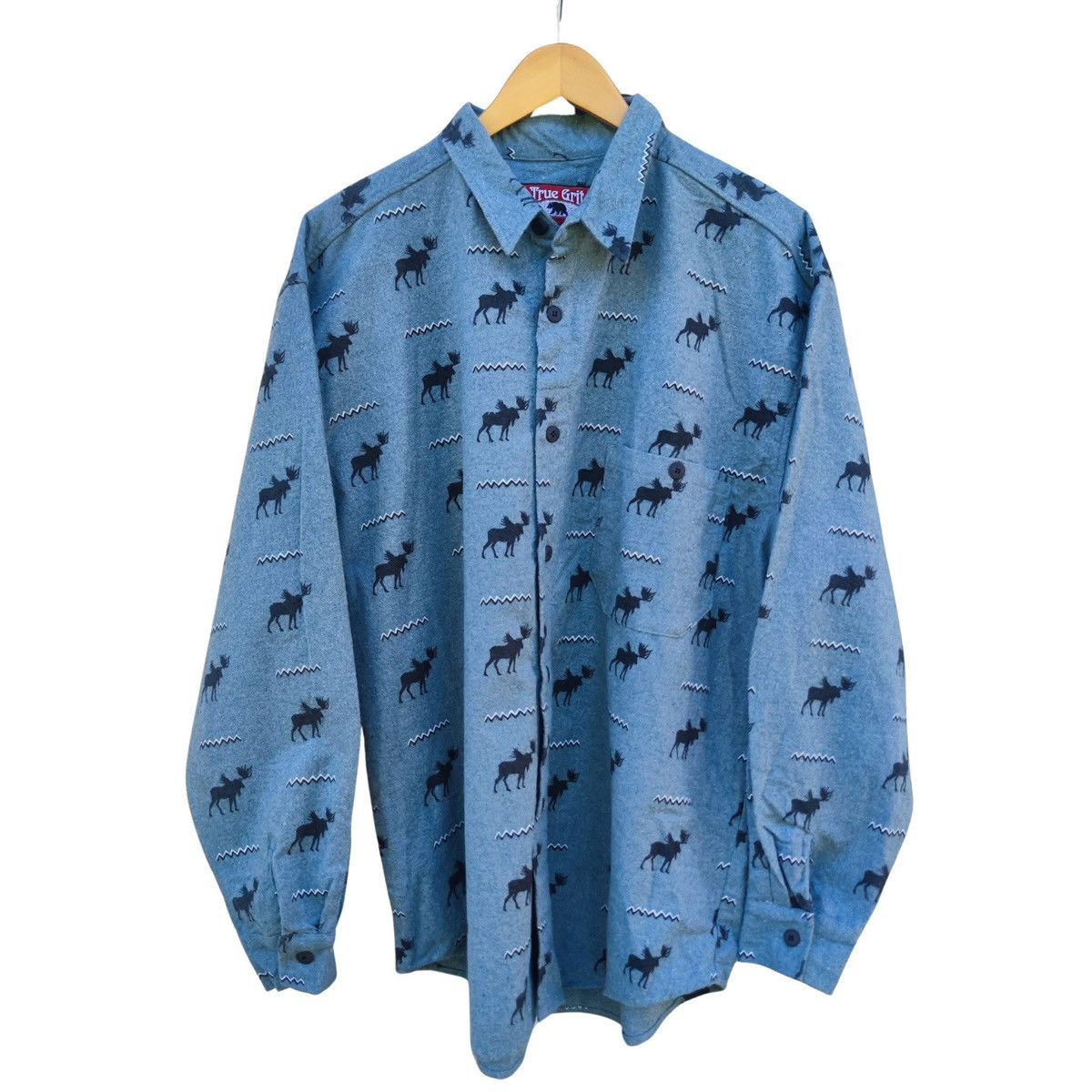 Vintage Vintage True Grit Gray Midweigh Moose Flannel Shir Size US XL / EU 56 / 4 - 1 Thumbnail