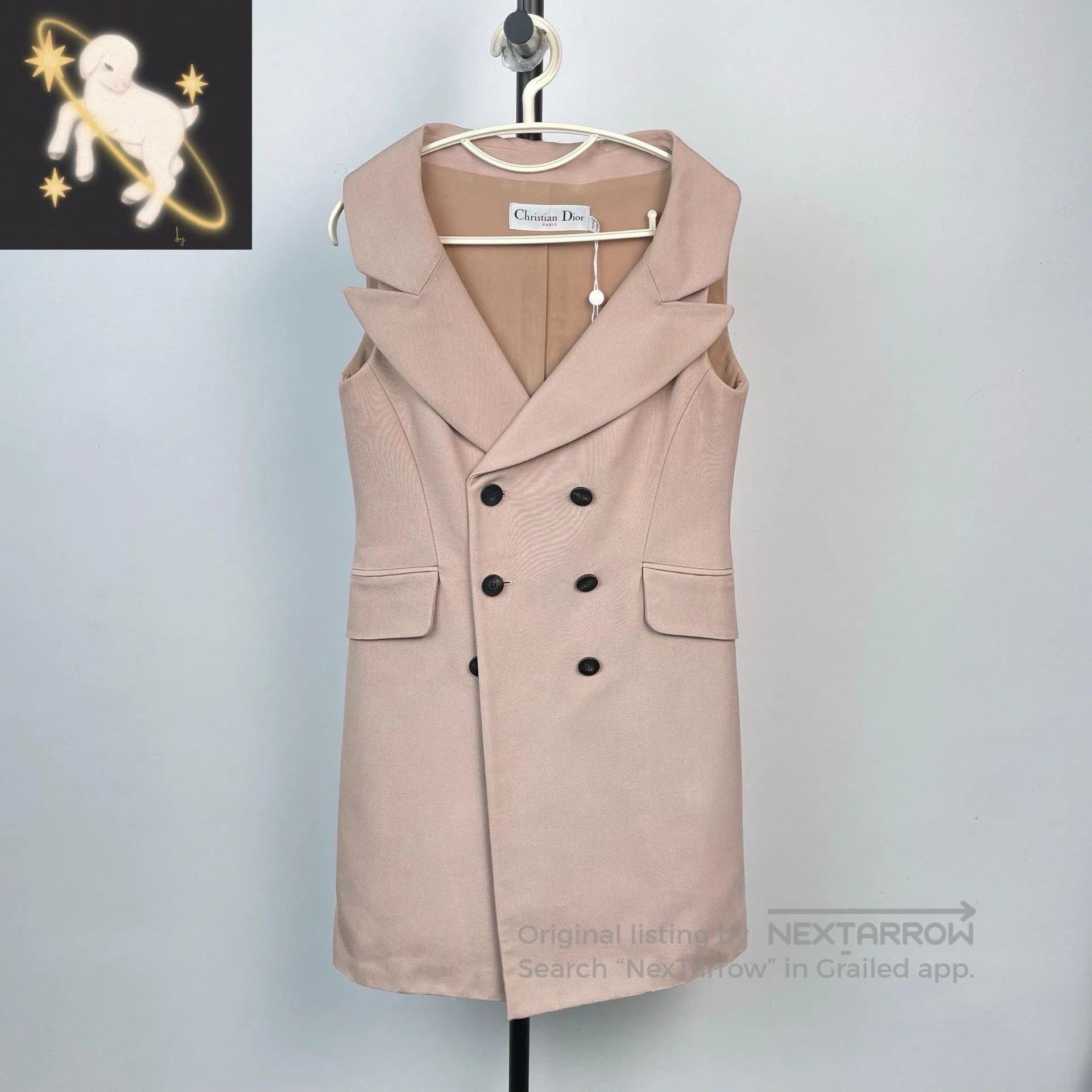 Dior Dior Rose Pink Lapel Sleeveless Vest Dress. Size S / US 4 / IT 40 - 4 Thumbnail