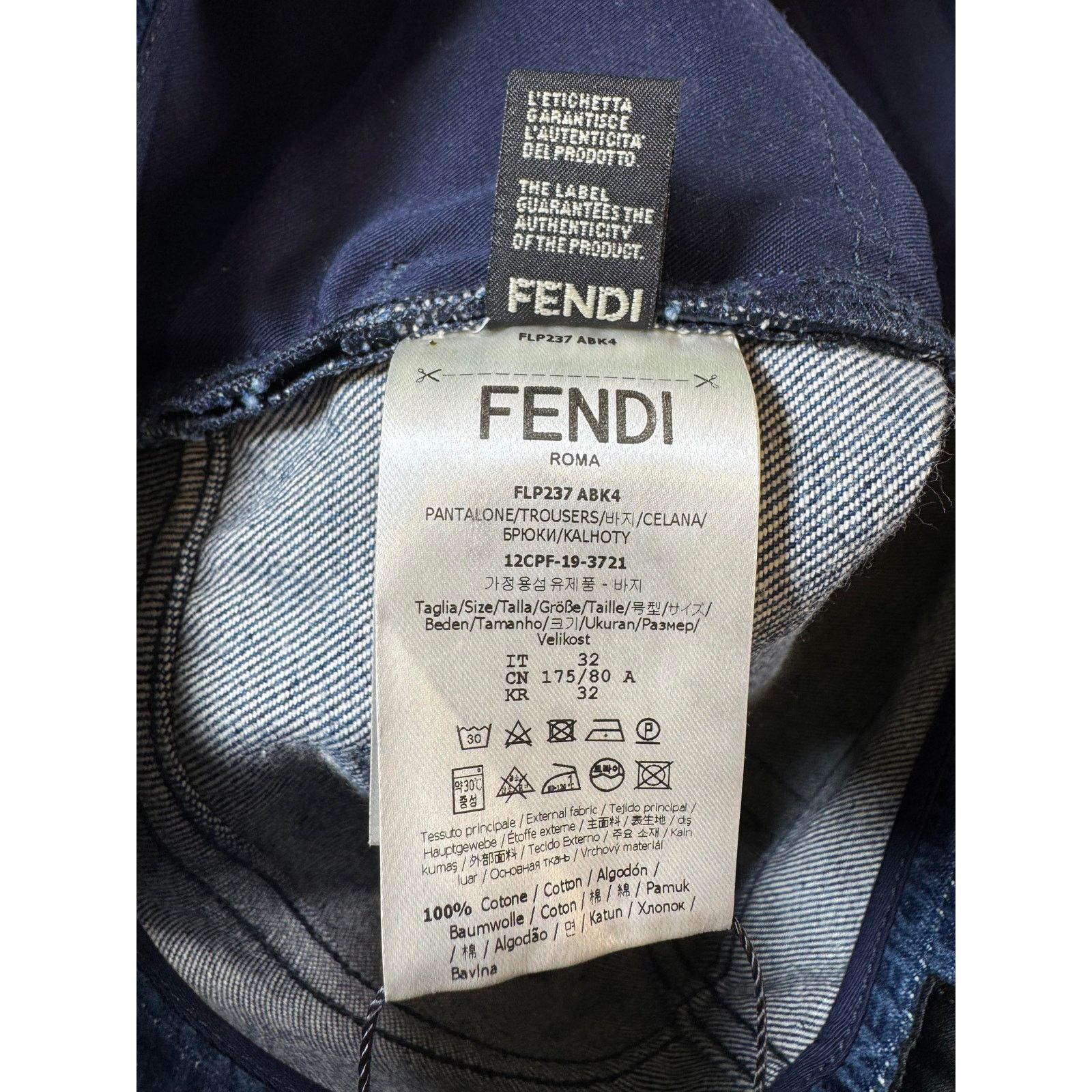 Fendi Fendi Monogram Navy Jeans Size US 33 - 7 Thumbnail
