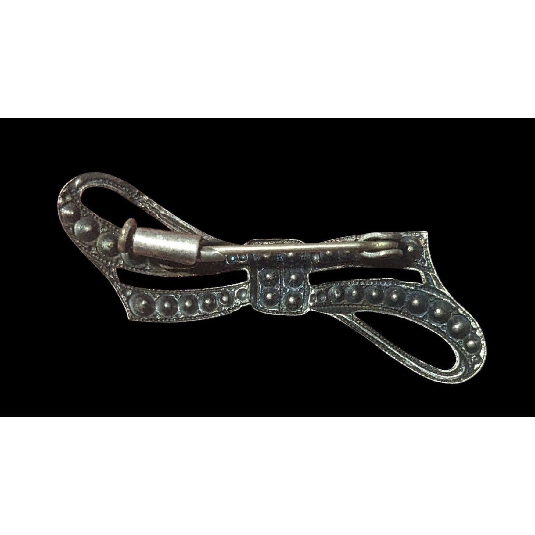 Other Vintage Coquette Silver Tone Rhinestone Bow Brooch Size ONE SIZE - 2 Thumbnail