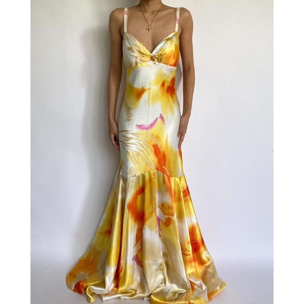 Other Camille La Vie Satin Strappy Padded Bust Maxi Cocktail Dres Size M / US 6-8 / IT 42-44 - 2 Thumbnail