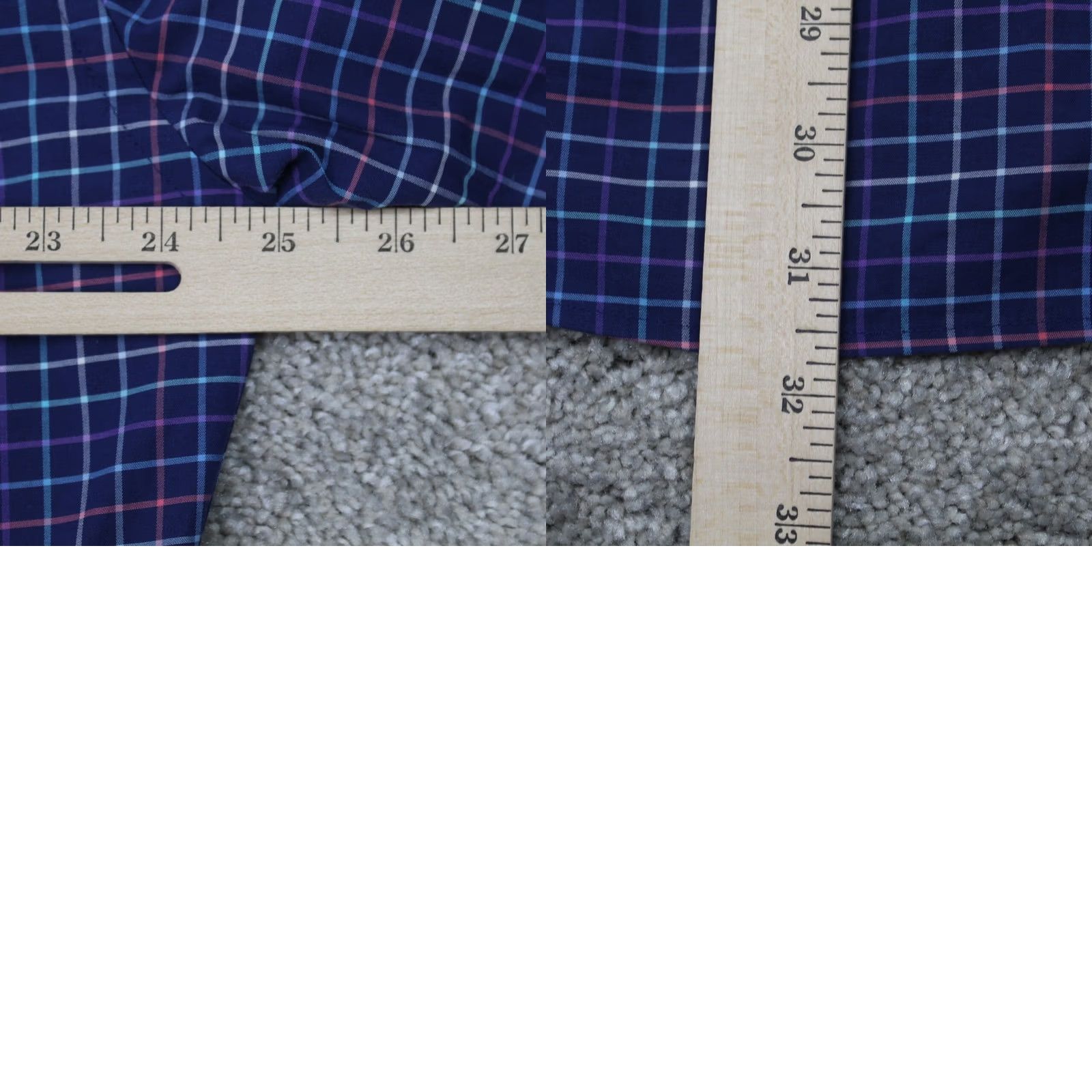 Peter Millar Peter Millar Shirt Mens Large Blue/Red/Purple Cotton Stretch L/S Button Down Size US L / EU 52-54 / 3 - 8 Thumbnail