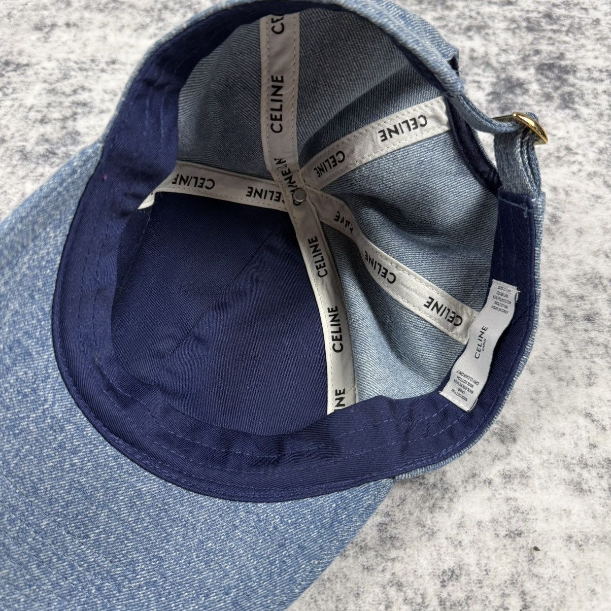 Celine Celine C Logo ‘Blue’ Denim Baseball Cap Size ONE SIZE - 7 Thumbnail