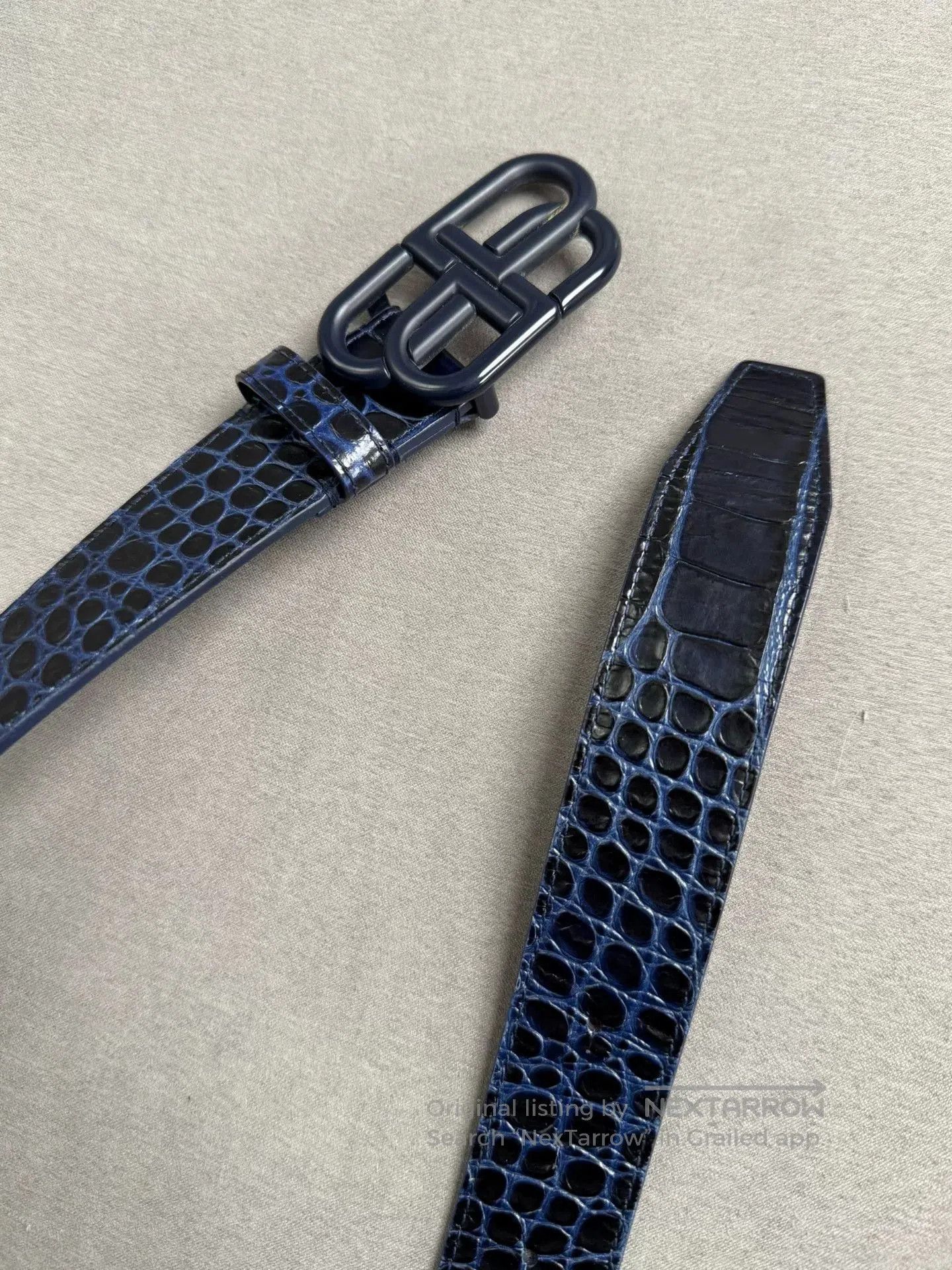 Balenciaga Balenciaga Crocodile Pattern Belt Second Hand. Size ONE SIZE - 3 Thumbnail