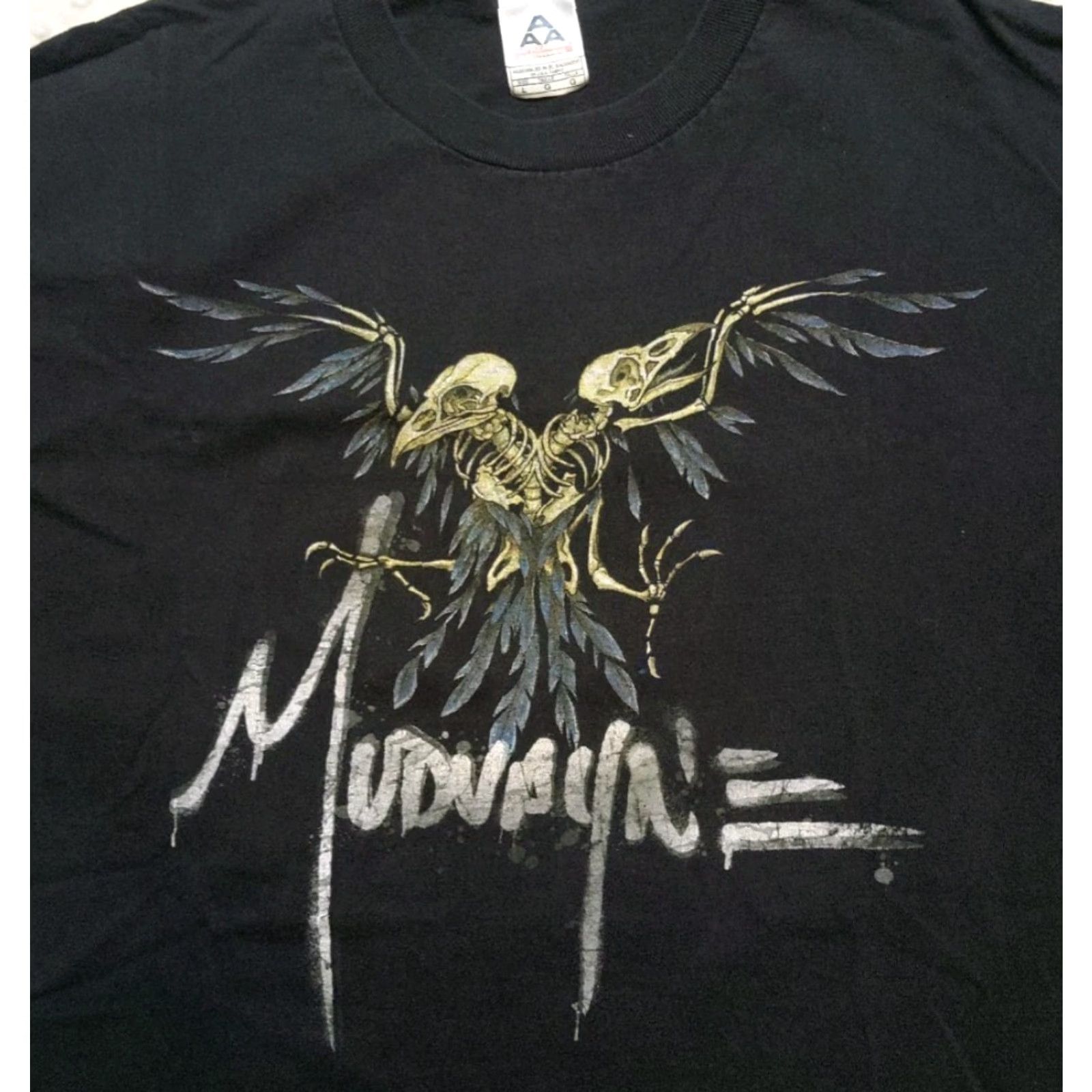 AAA Vintage Mudvayne Tour T Shirt L Band Tee Black Short Sleeve Crew Neck Men’s Regular Fit Double-Sided Graphic Print Y2K Rock Concert 2000s Size US L / EU 52-54 / 3 - 4 Thumbnail