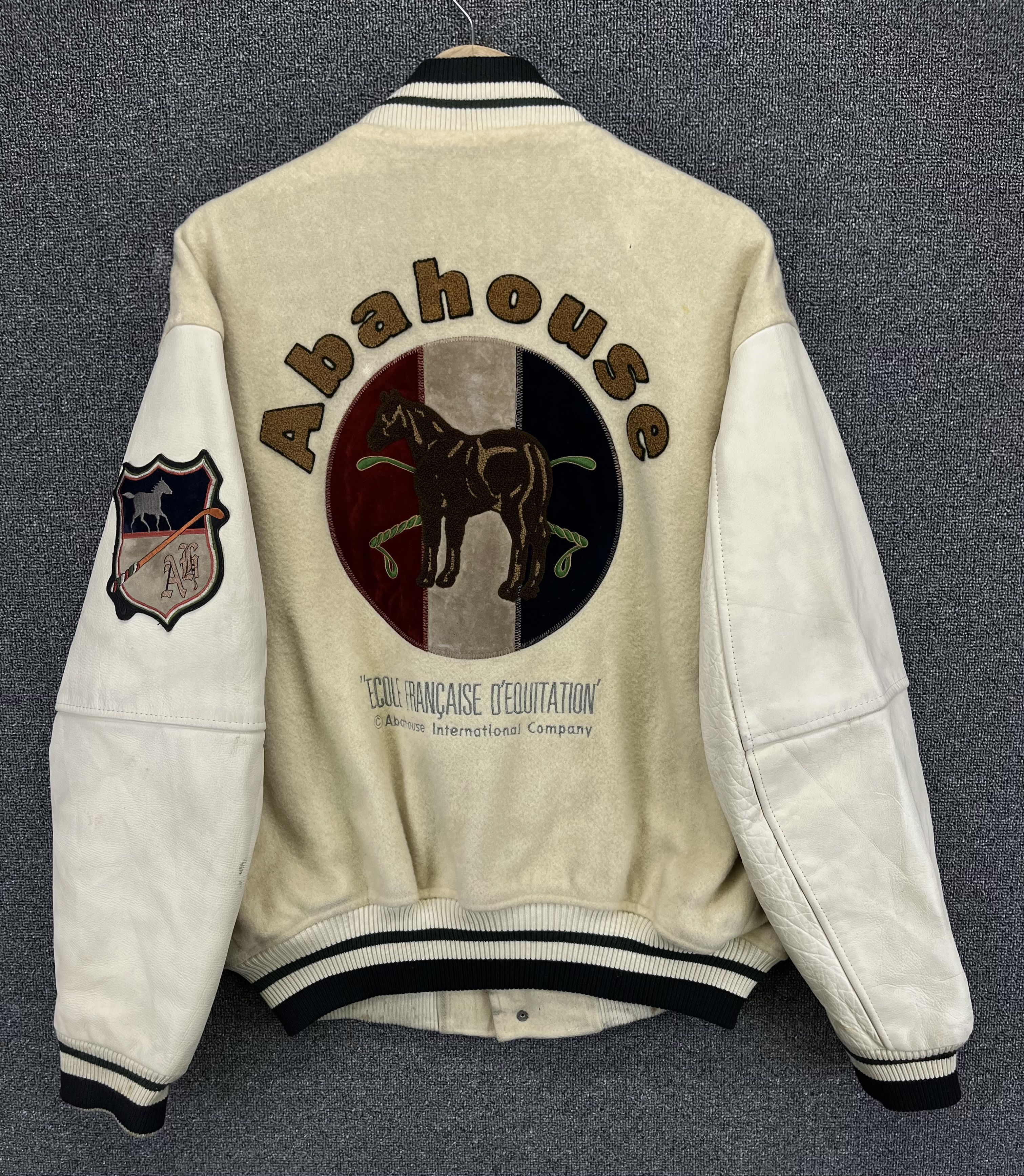 Vintage Abahouse Rare Design Wool Varsity Jacket