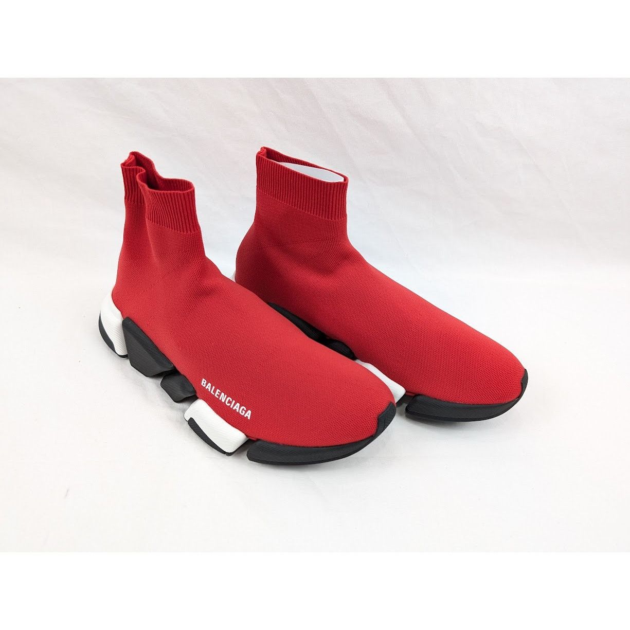 Balenciaga o1rshd1 Speed 2.0 Low-Top Sneakers in Red/Black/White Size US 9 / EU 42 - 15 Thumbnail