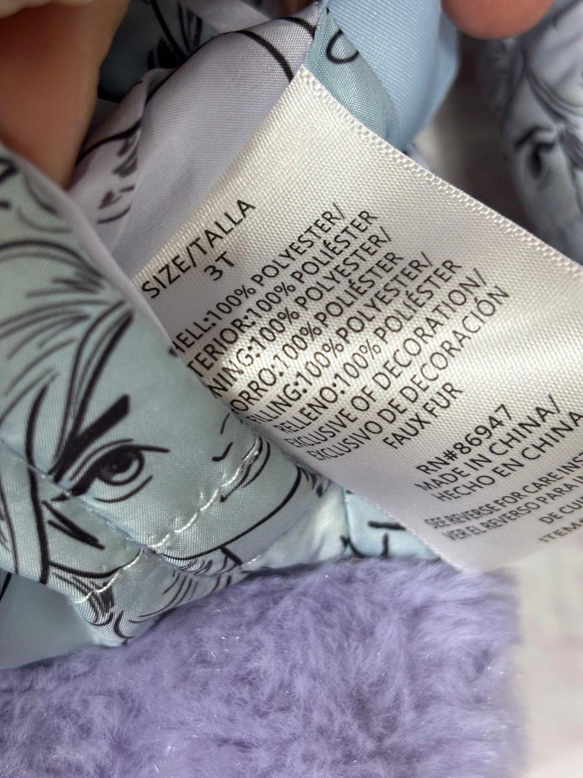 Cold World Frozen Goods Disney Frozen Reversible Kids Jacket with Elsa Print 3T Size ONE SIZE - 5 Thumbnail