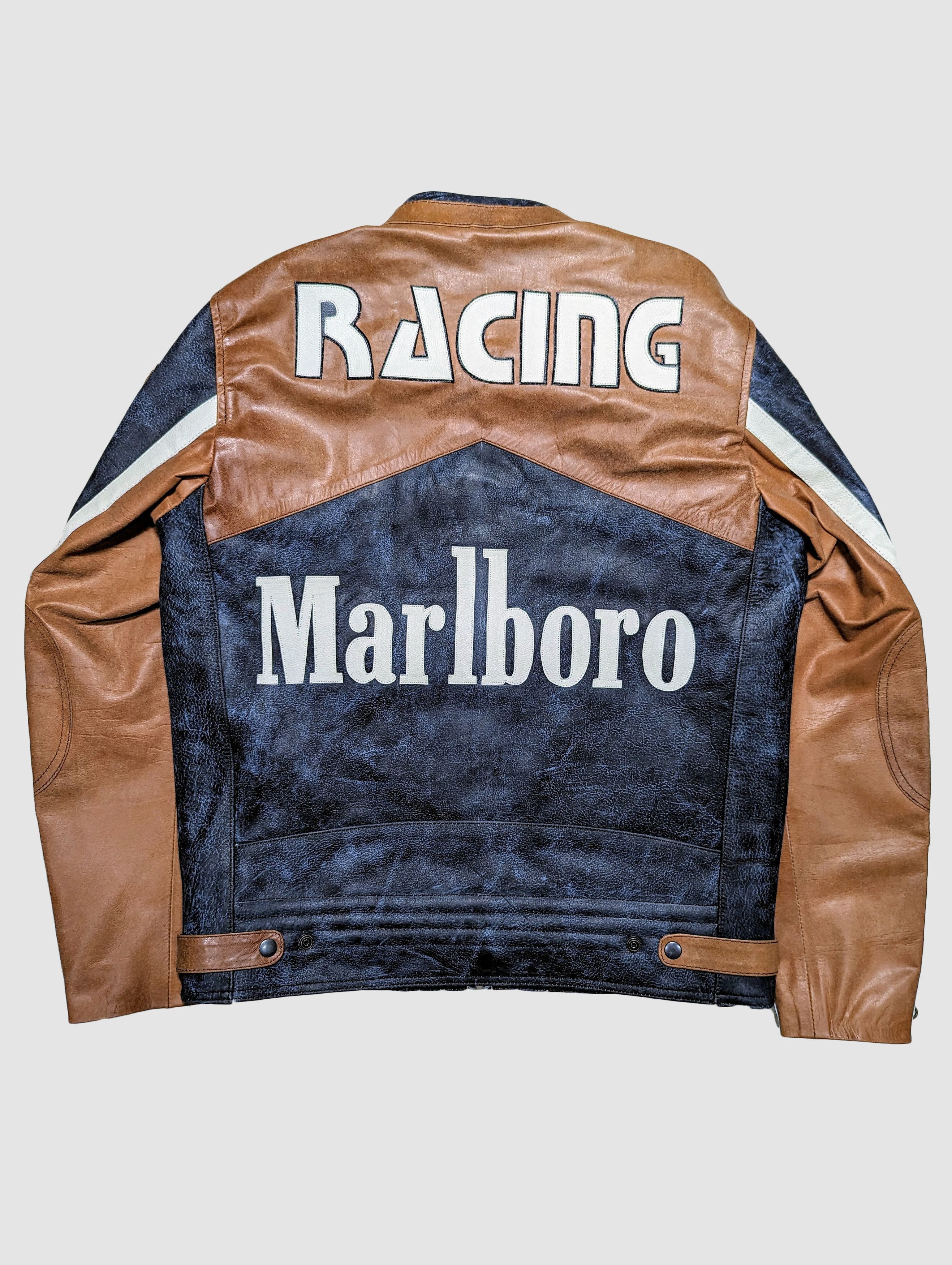 Vintage MARLBORO RARE VINTAGE LEATHER JACKET HYPE Size US L / EU 52-54 / 3 - 2 Thumbnail