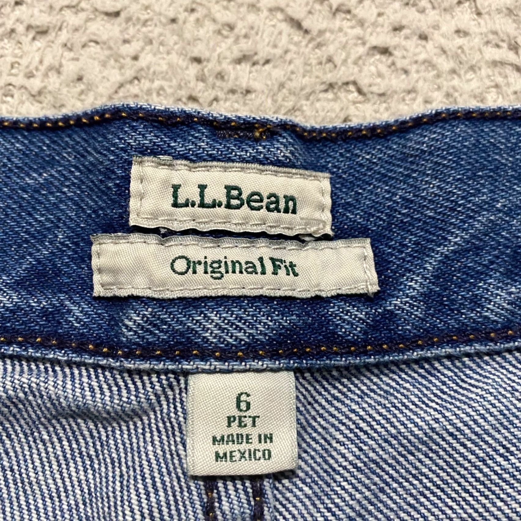 Vintage L.L. Bean Womens Jeans 6P Blue Denim Medium Wash Straight High Rise Original Fit Size 28" / US 6 / IT 42 - 3 Thumbnail