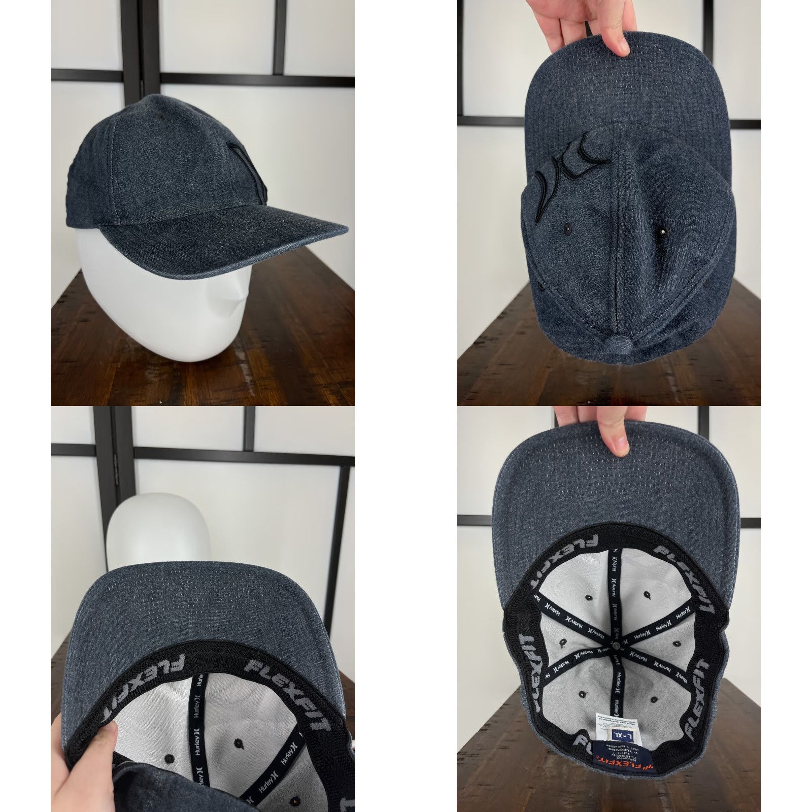 Hurley Hurley Hat Cap Fitted Adult Large Gray Blue Stretch Flexfit Cotton Blend Skate Baseball Cap Mens L Blue Casual Vintage? Size ONE SIZE - 8 Thumbnail