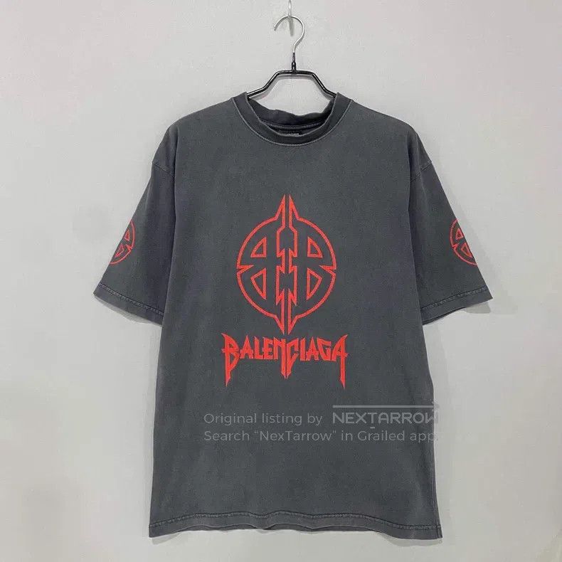 Balenciaga Balenciaga Double B Printed Logo Short Sleeve Size US XXS / EU 40 - 1 Thumbnail