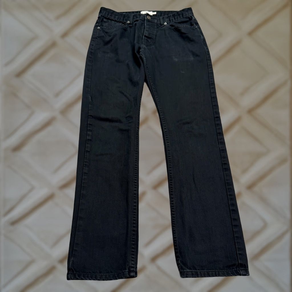 Topman Topman Jeans Slim Straight Regular Fit Button Fly Denim Black Mens 30x28.5 Casual Streetwear Size US 30 / EU 46 - 1 Thumbnail