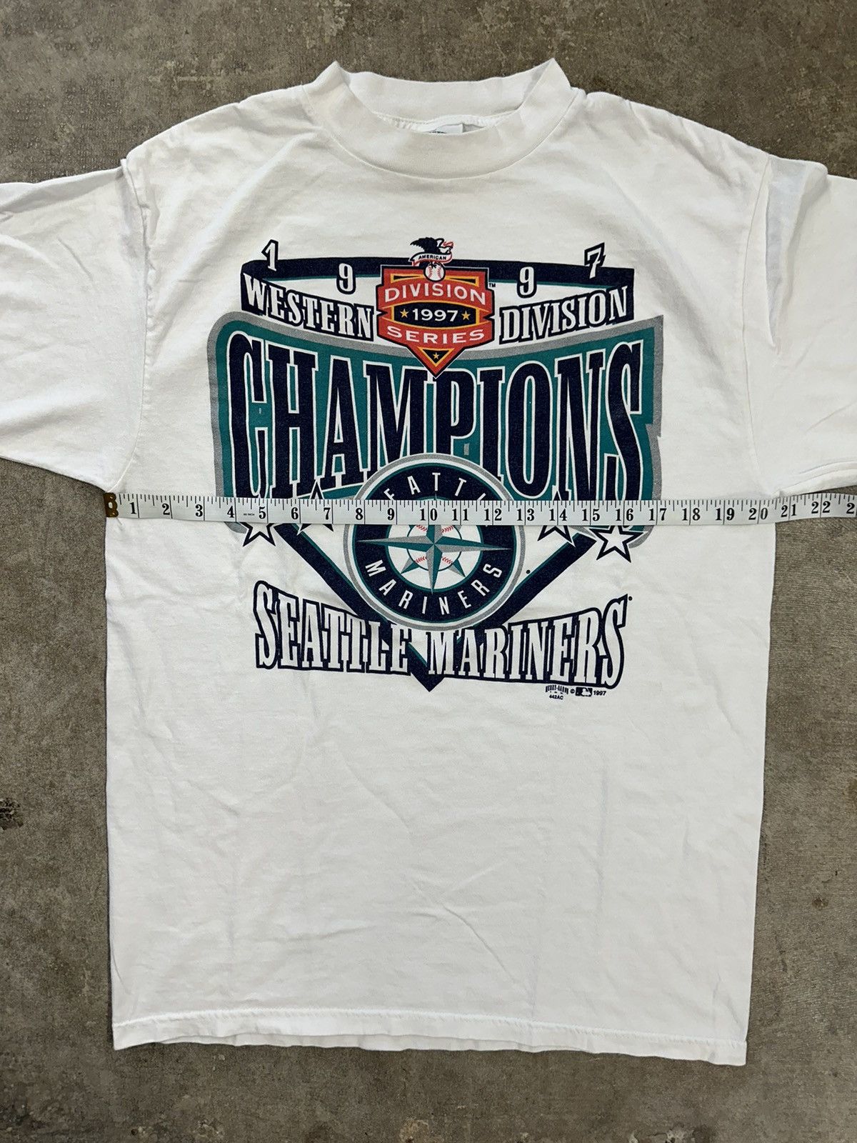 MLB Vintage 90s Seattle Mariners Division Champs MLB T-Shirt Size US L / EU 52-54 / 3 - 7 Thumbnail