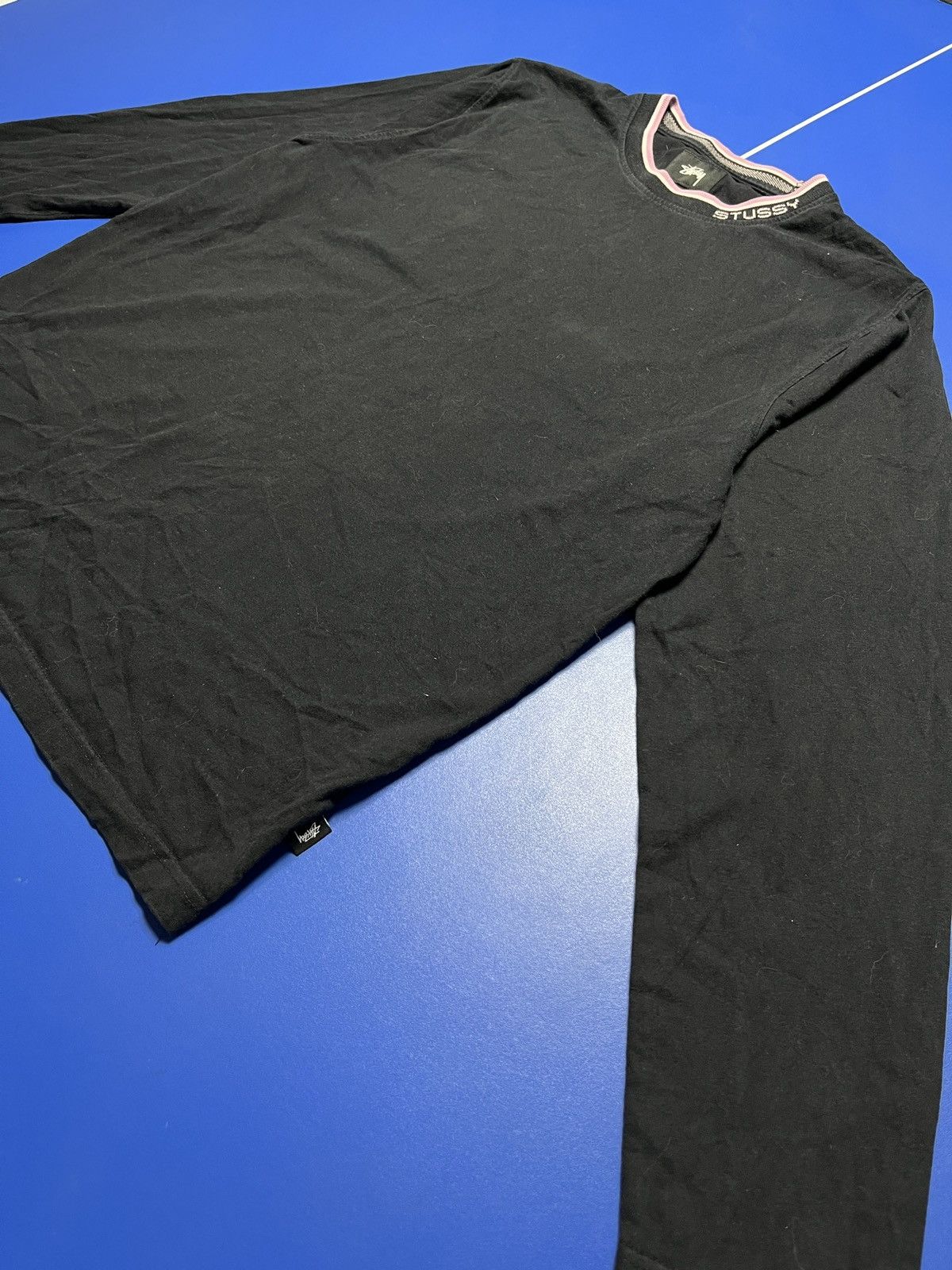 Stussy Stussy Long Sleeve Ribbed Crewneck Sweatshirt Black Men’s Size US L / EU 52-54 / 3 - 3 Thumbnail