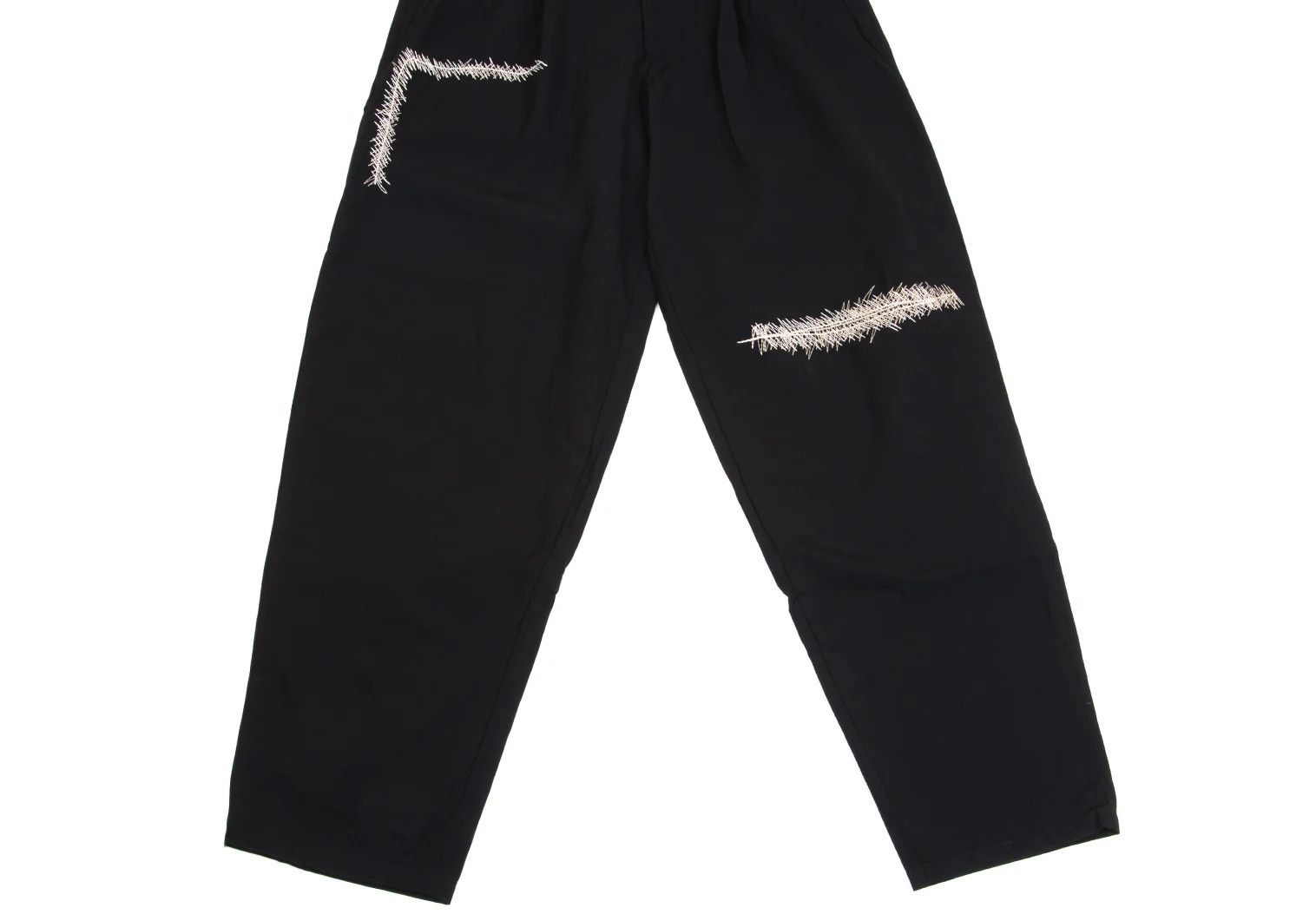 Yohji Yamamoto Yohji Yamamoto Wool Gabardine Embroidered Pants Size US 30 / EU 46 - 6 Thumbnail