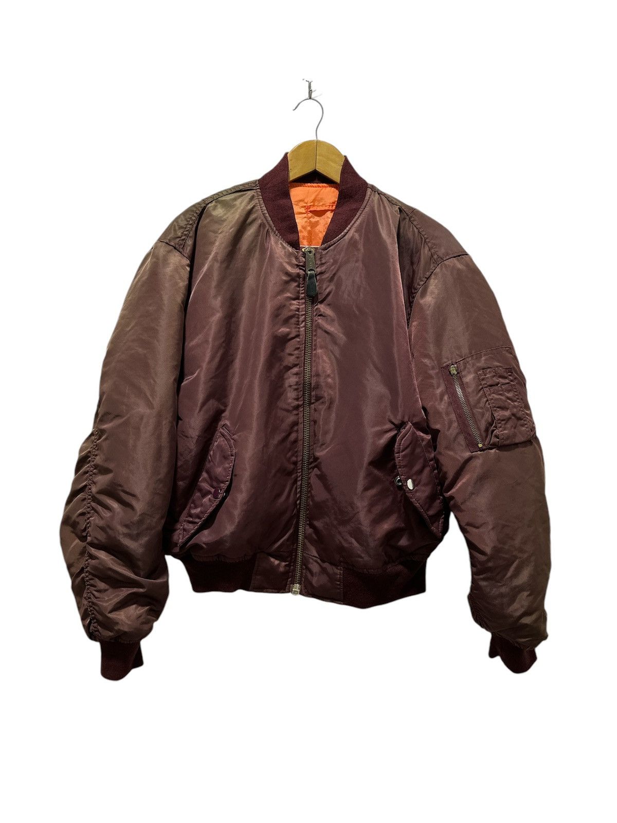 Alpha Industries Vintage Alpha Industries Ma-1 Flight Jacket Design Size US L / EU 52-54 / 3 - 1 Thumbnail