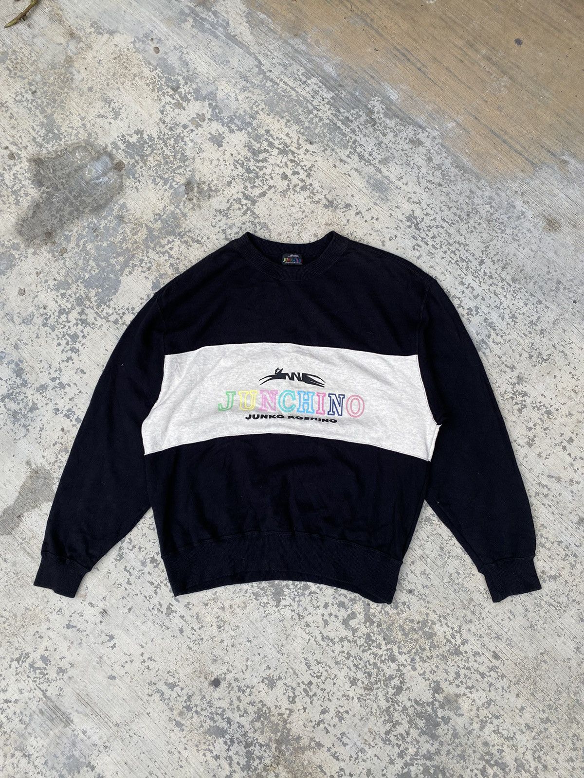 Japanese Brand JUNCHINO Junko koshino spellout crewneck sweater Size US M / EU 48-50 / 2 - 1 Thumbnail