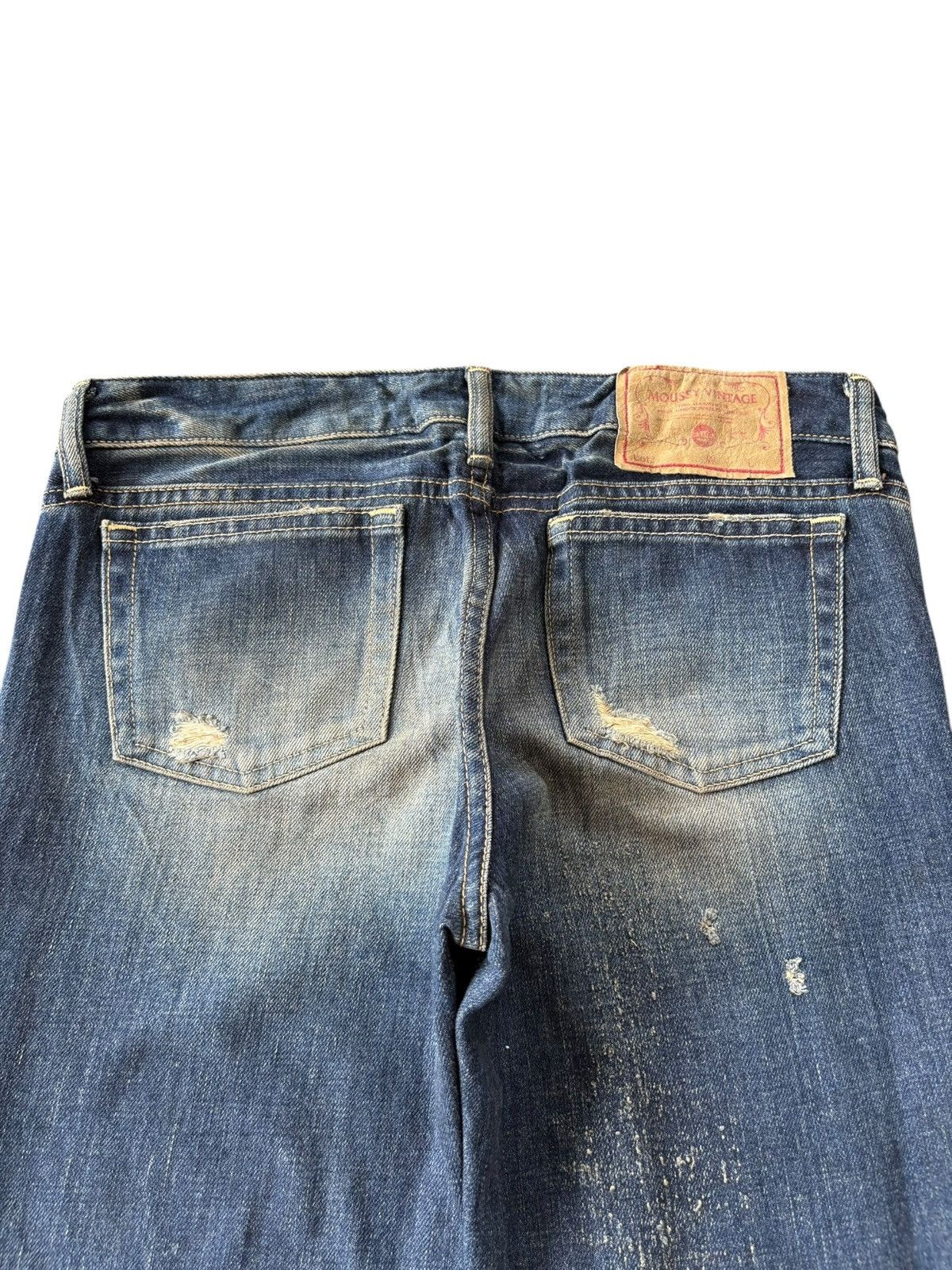 MOUSSY Vintage Japanese Moussy Rusty Wash Distress Flare Jeans Size 30" / US 8 / IT 44 - 4 Thumbnail