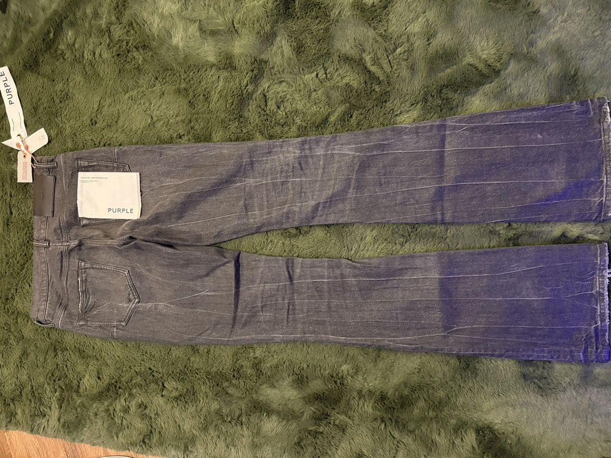 Purple Brand Purple Brand P072-SSVB Super Stack Flare Coated Black Size US 31 - 4 Thumbnail