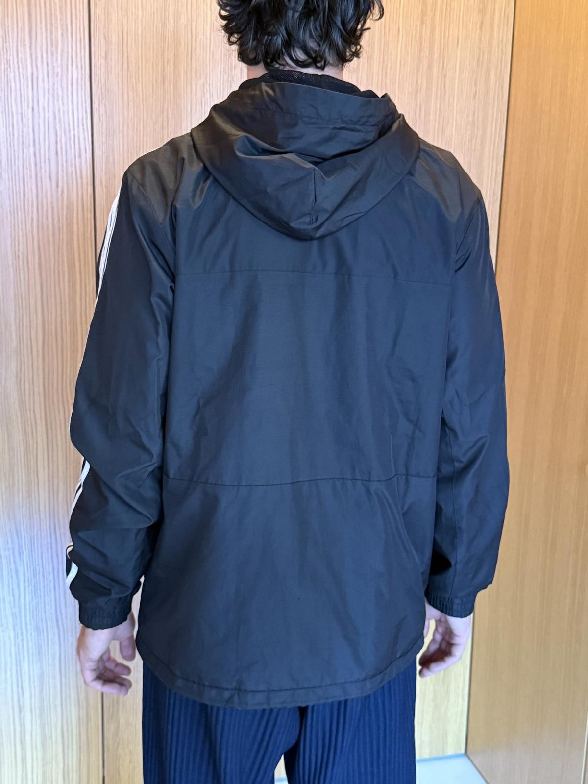 Adidas Adidas Men's Black Windbreaker Jacket with Hood Size US M / EU 48-50 / 2 - 4 Thumbnail