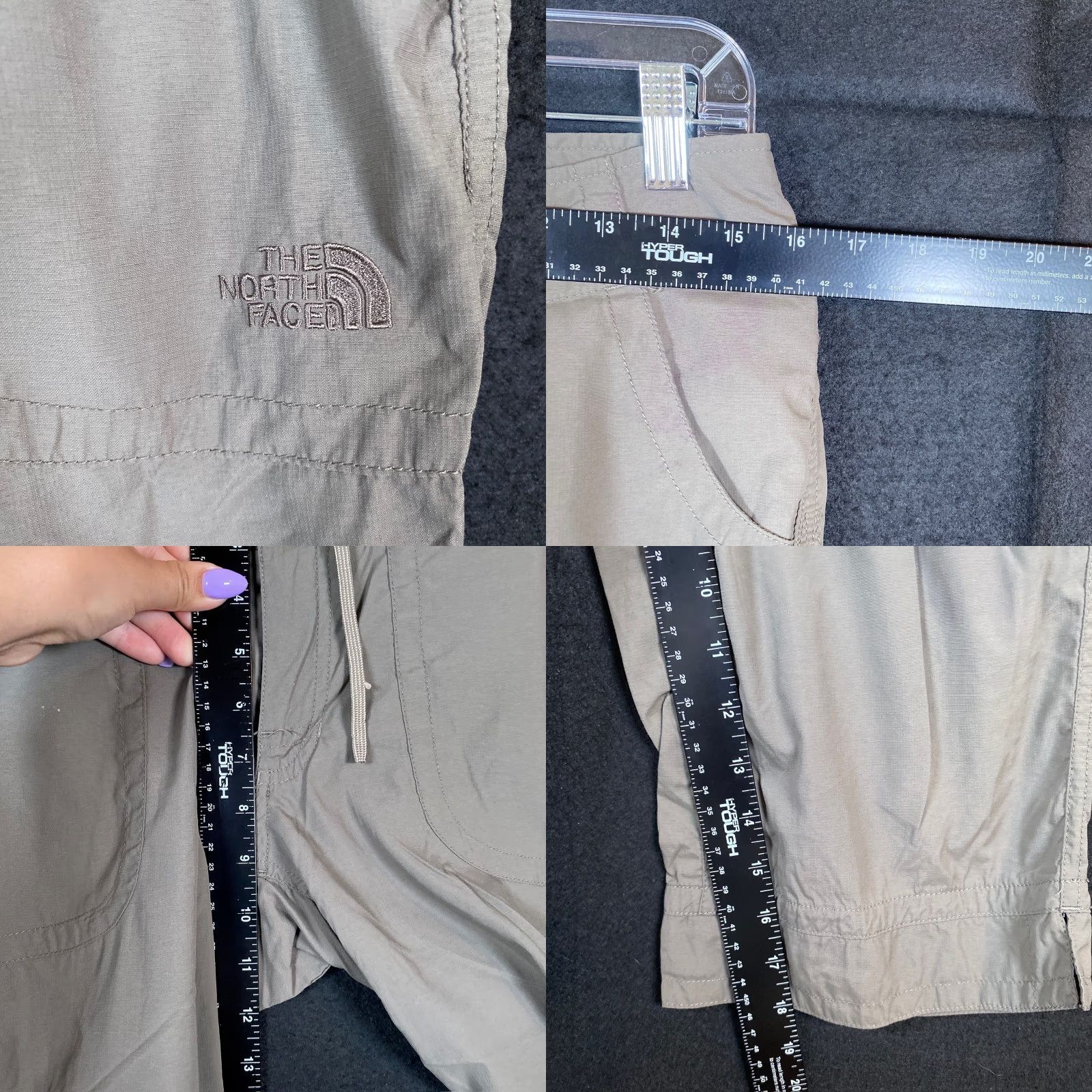 The North Face The North Face Womens Pants Capri Gray Green Below the Knee Nylon 8 Straight Activewear Pockets Size 24" / US 00 / IT 34 - 8 Thumbnail