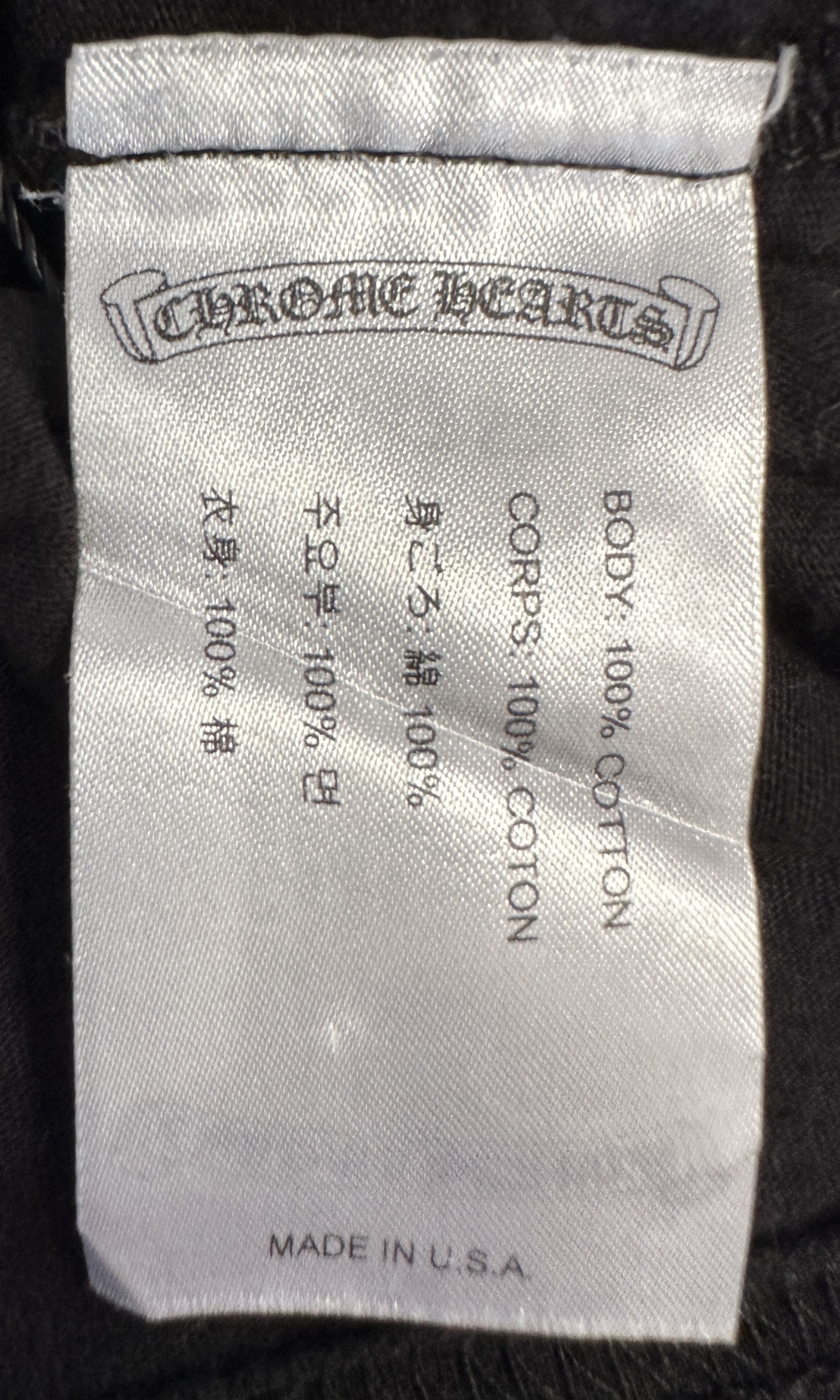 Chrome Hearts Chrome Hearts Classic Neck Logo Print Tee Black Size US M / EU 48-50 / 2 - 4 Thumbnail
