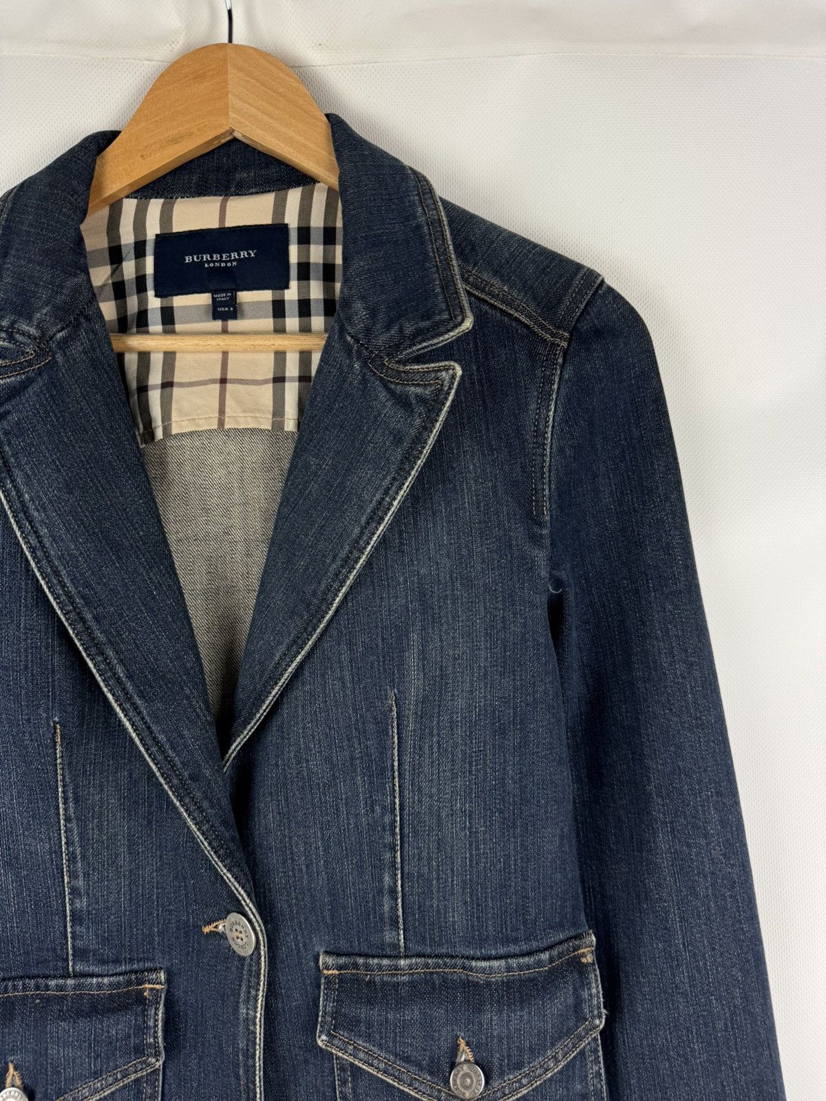 Burberry Burberry London Vintage Ladies Denim Blazer Jacket Size US 8 Size M / US 6-8 / IT 42-44 - 5 Thumbnail