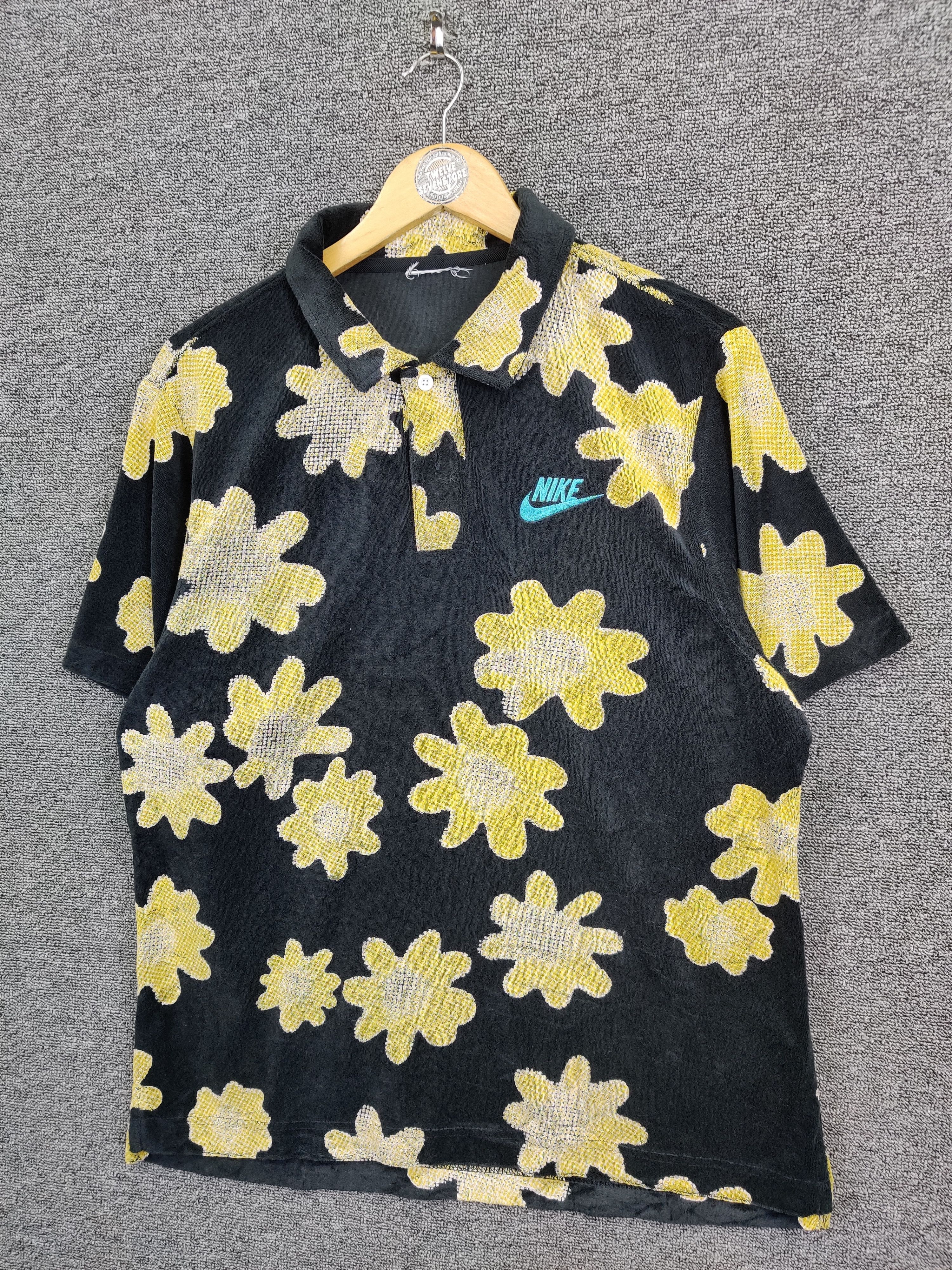 Nike Vintage Nike Floral Polo Shirt Button Ups Size US L / EU 52-54 / 3 - 2 Thumbnail