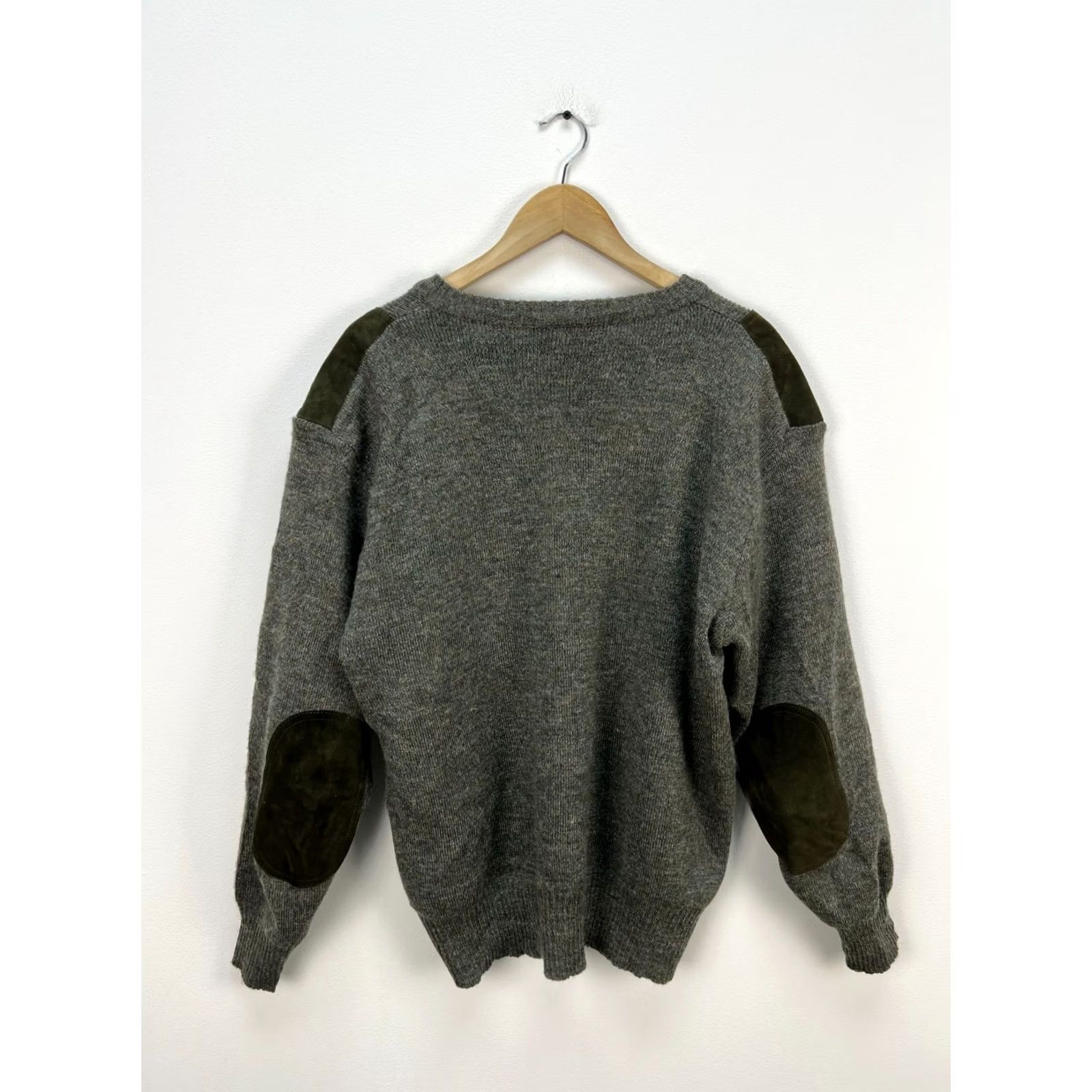 Vintage Niffi England Wool Leather Details Sweater Mens Size L Size US L / EU 52-54 / 3 - 4 Thumbnail
