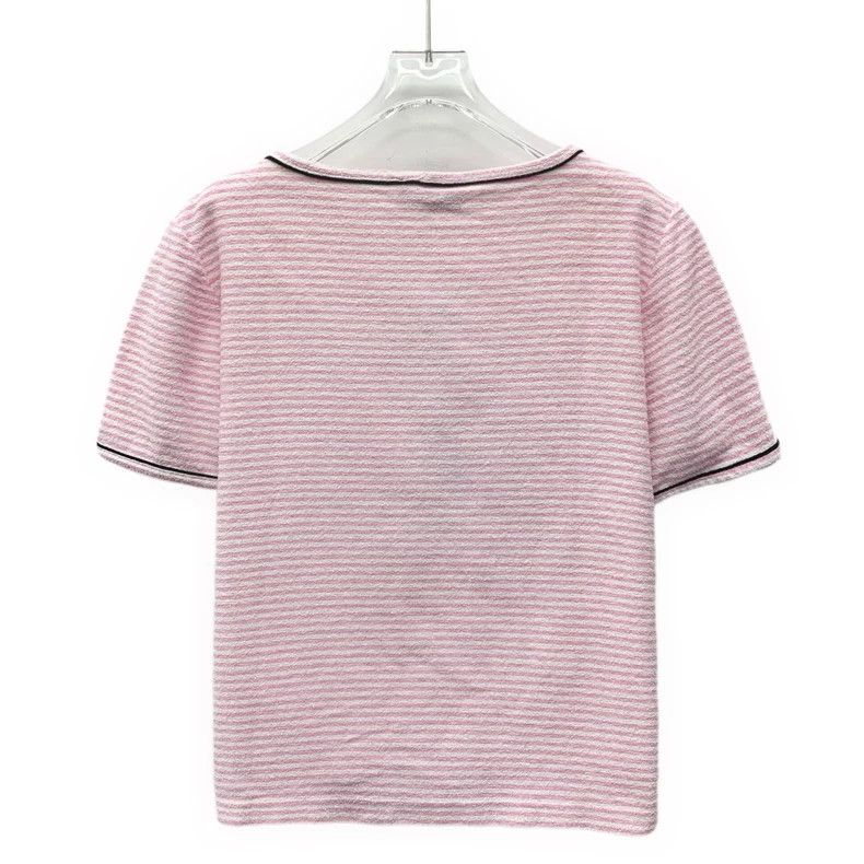 Chanel Chanel Cruise series pink striped cruise printed cotton ro Size S / US 4 / IT 40 - 2 Thumbnail