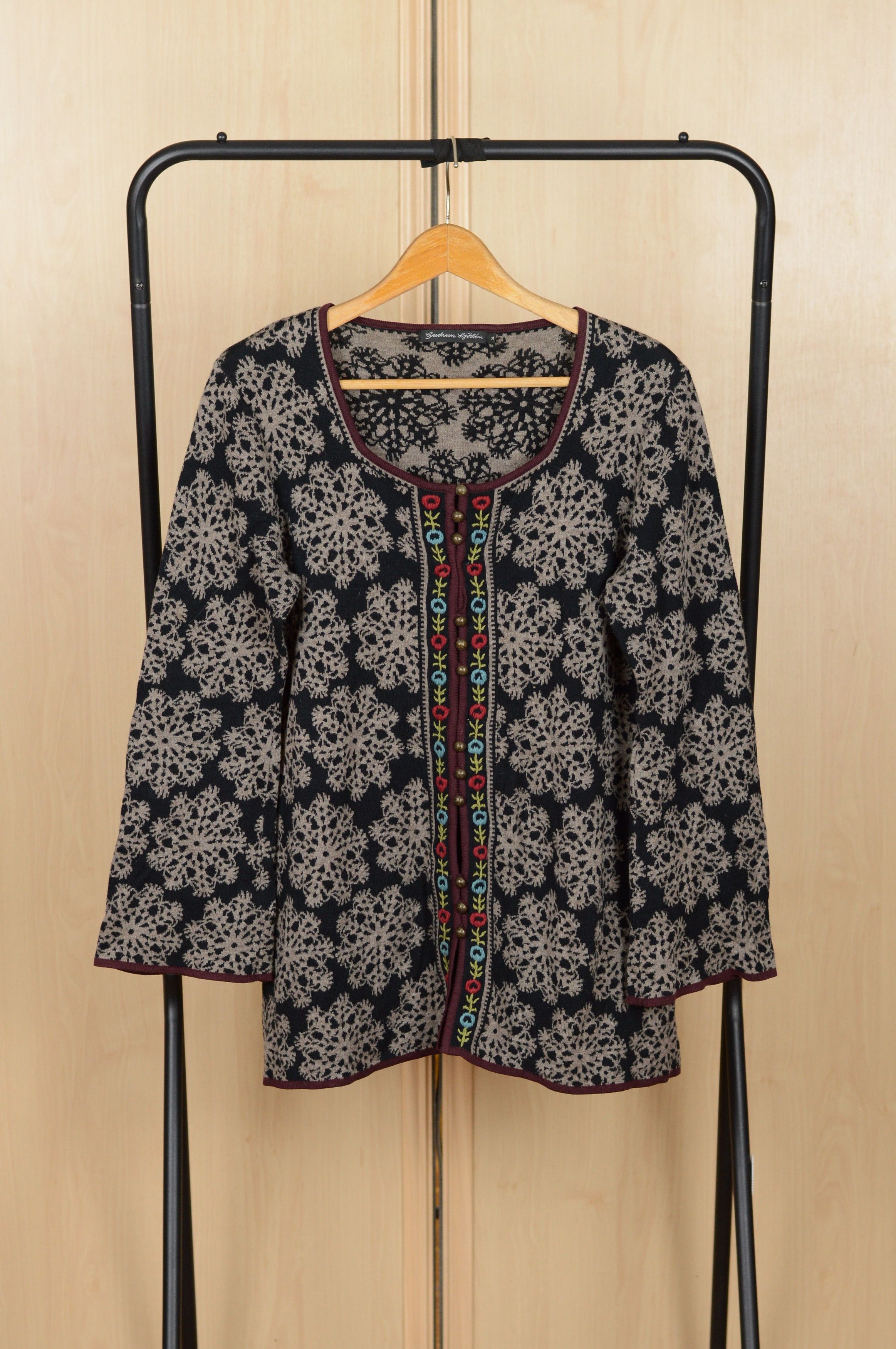 Designer Gudrun Sjoden Nordic Wool Cotton Cardigan Size M / US 6-8 / IT 42-44 - 1 Thumbnail