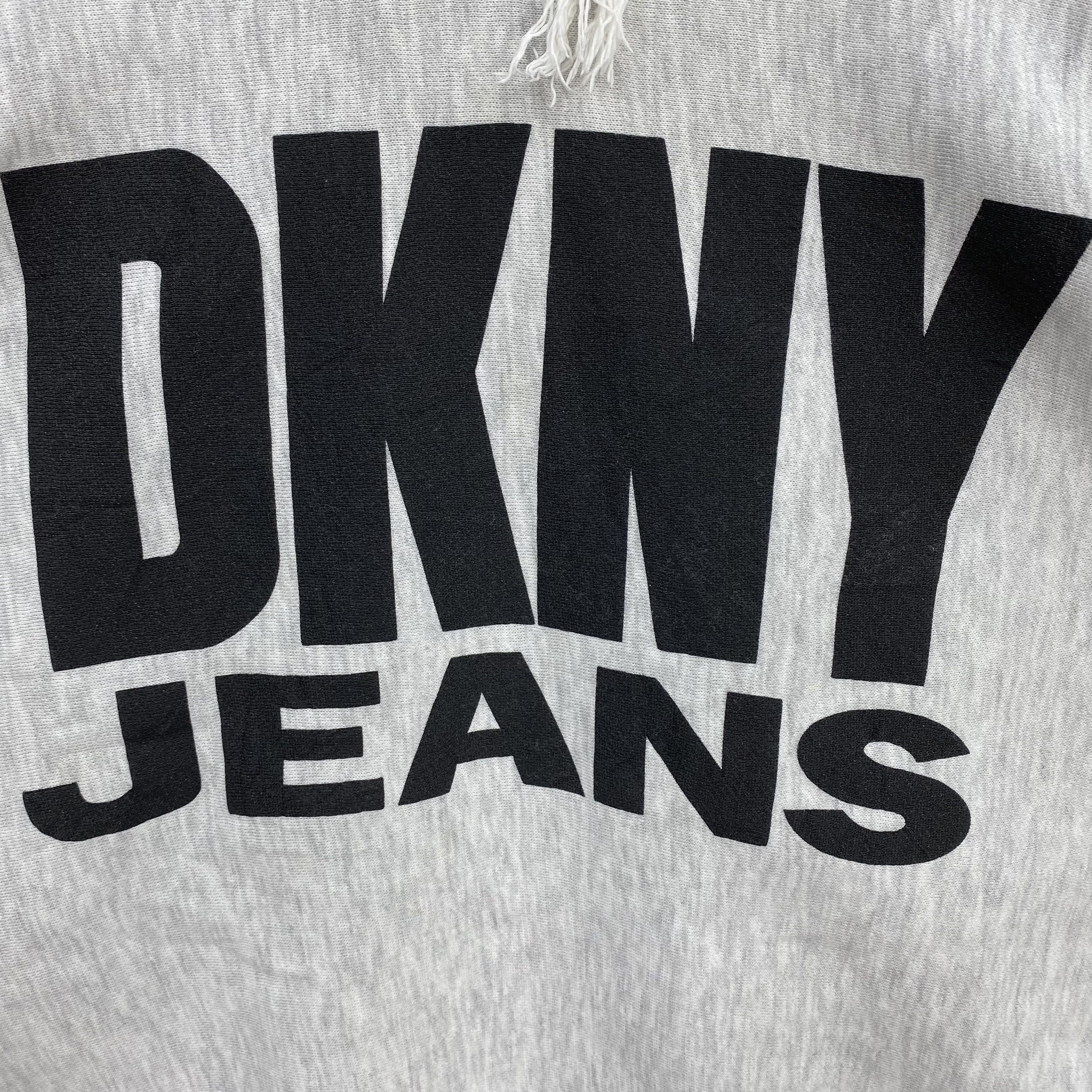 DKNY Vintage Y2K DKNY Jeans USA Hoodie Spellout Sweatshirt Size US XL / EU 56 / 4 - 3 Thumbnail