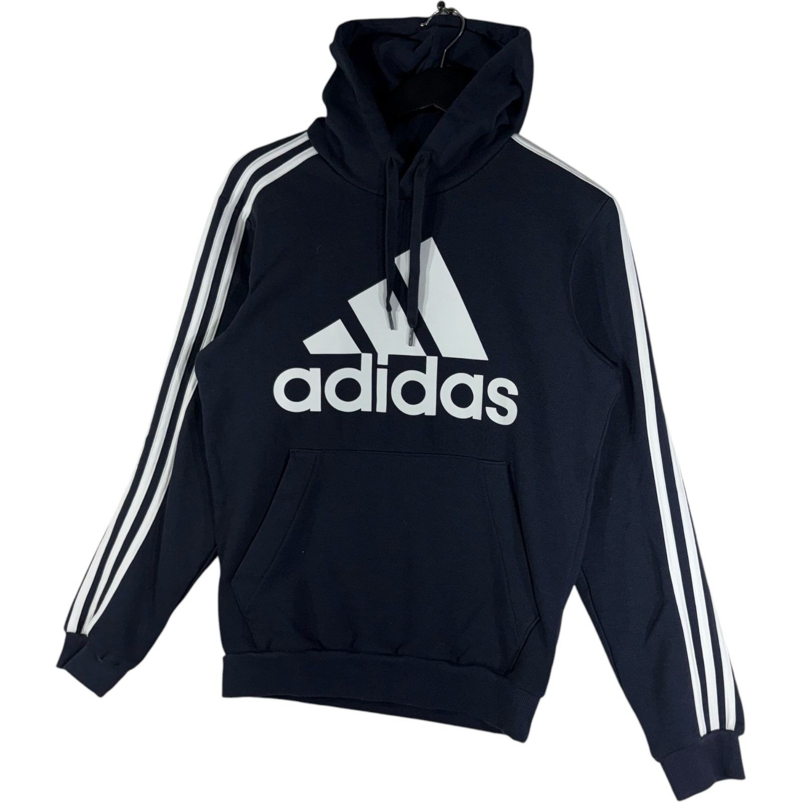 Adidas Adidas Big Logo Striped Sleeves Pullover Hoodie Size US S / EU 44-46 / 1 - 3 Thumbnail