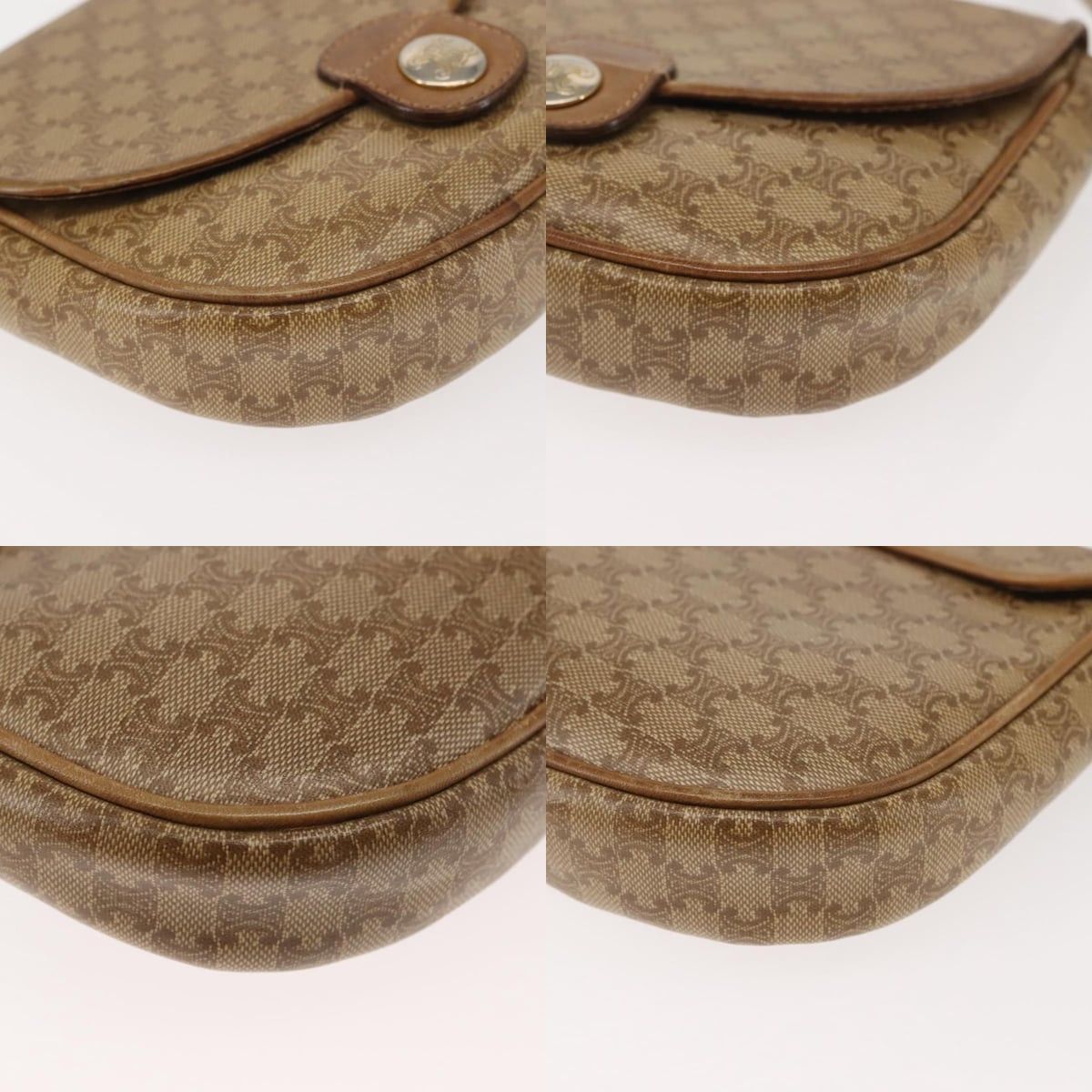 Celine CELINE Macadam Canvas Shoulder Bag Pvc Beige Gold Size ONE SIZE - 10 Thumbnail