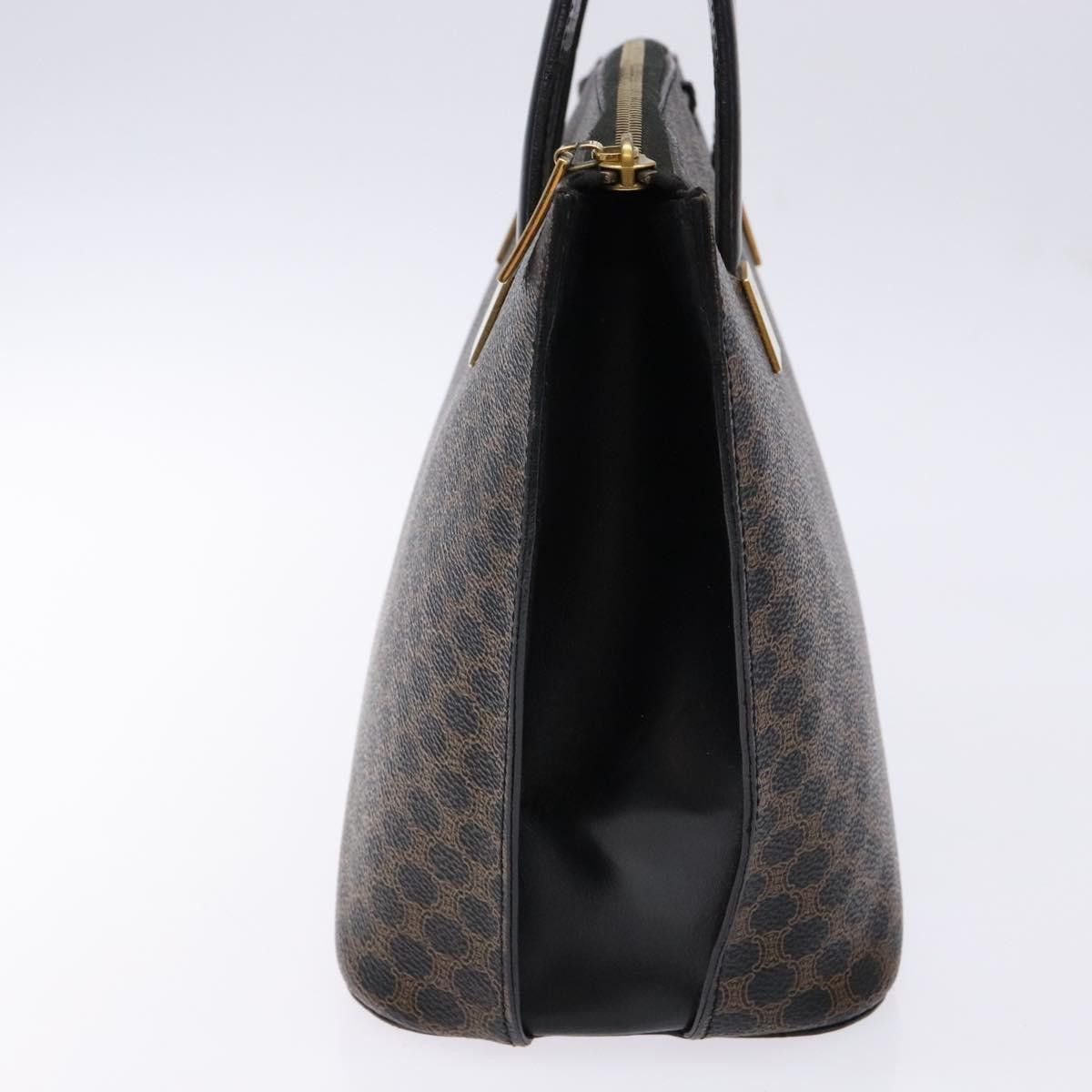 Celine CELINE Macadam Canvas Hand Bag Pvc Leather Black Gold Size ONE SIZE - 4 Thumbnail