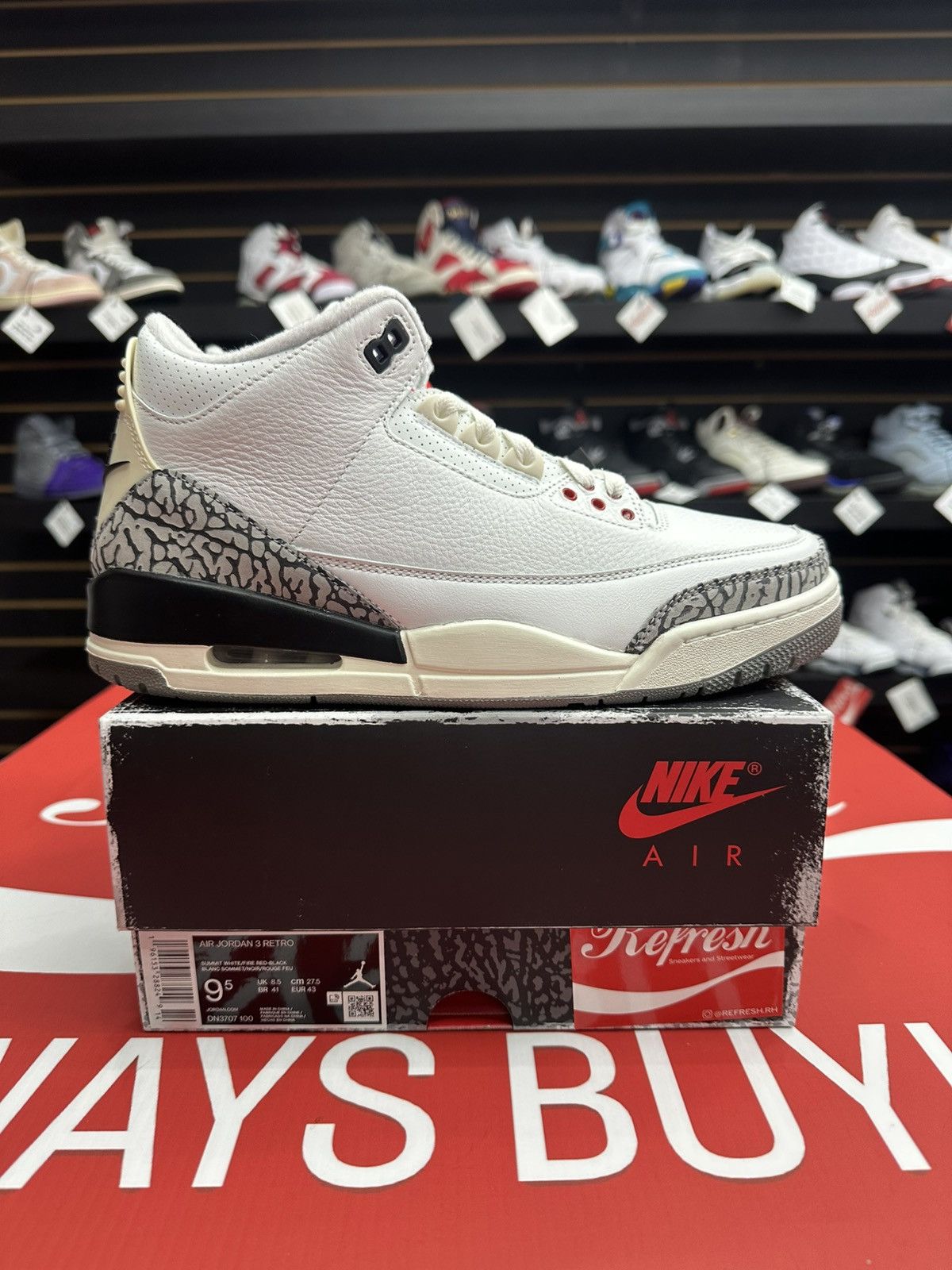 Jordan Brand Air Jordan 3 White Cement Reimagined Size 9.5 Size US 9.5 / EU 42-43 - 1 Thumbnail