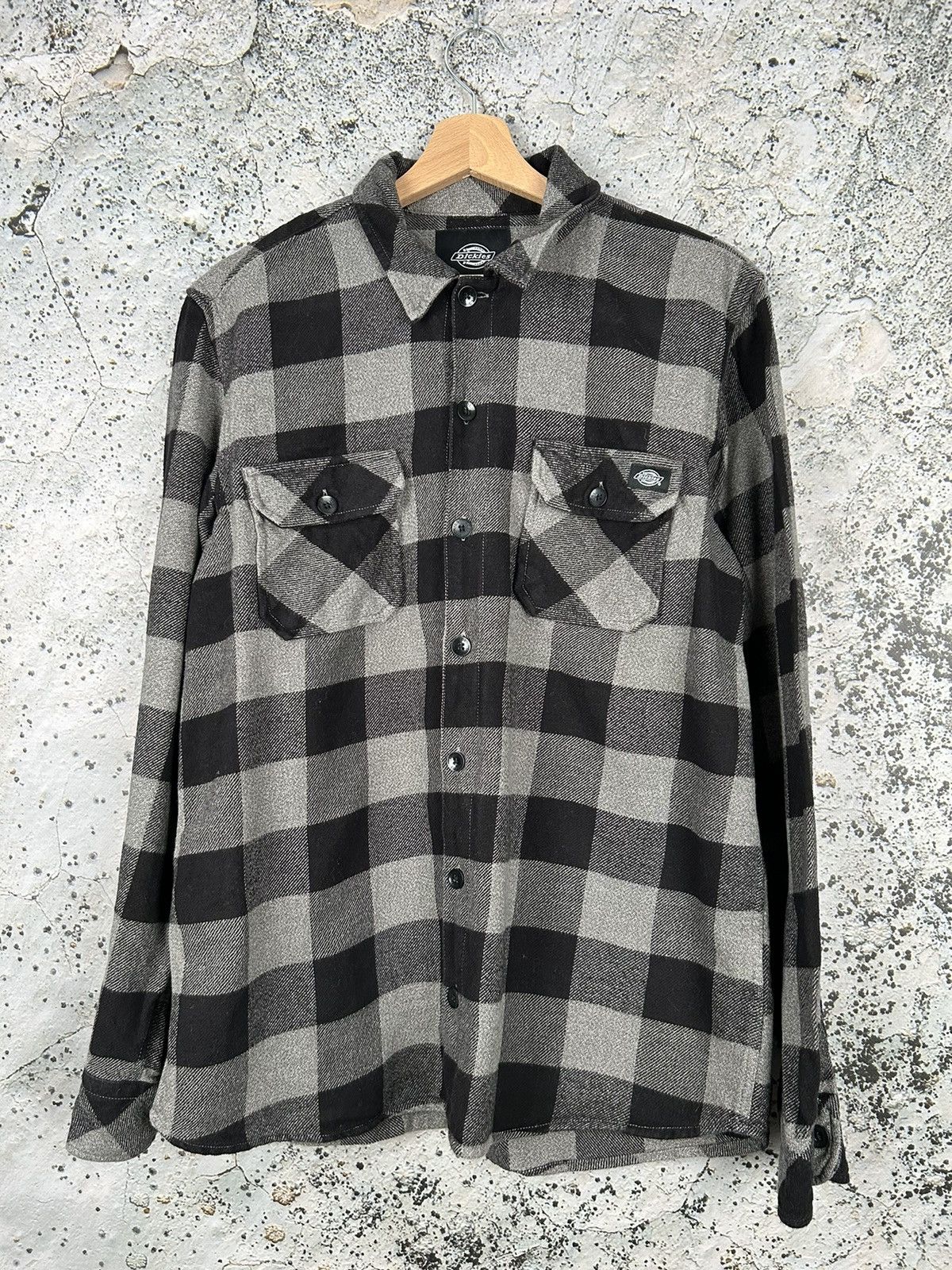 Dickies Dickies Checked Overshirt Black Grey Skateboards Streetwear Size US L / EU 52-54 / 3 - 1 Thumbnail